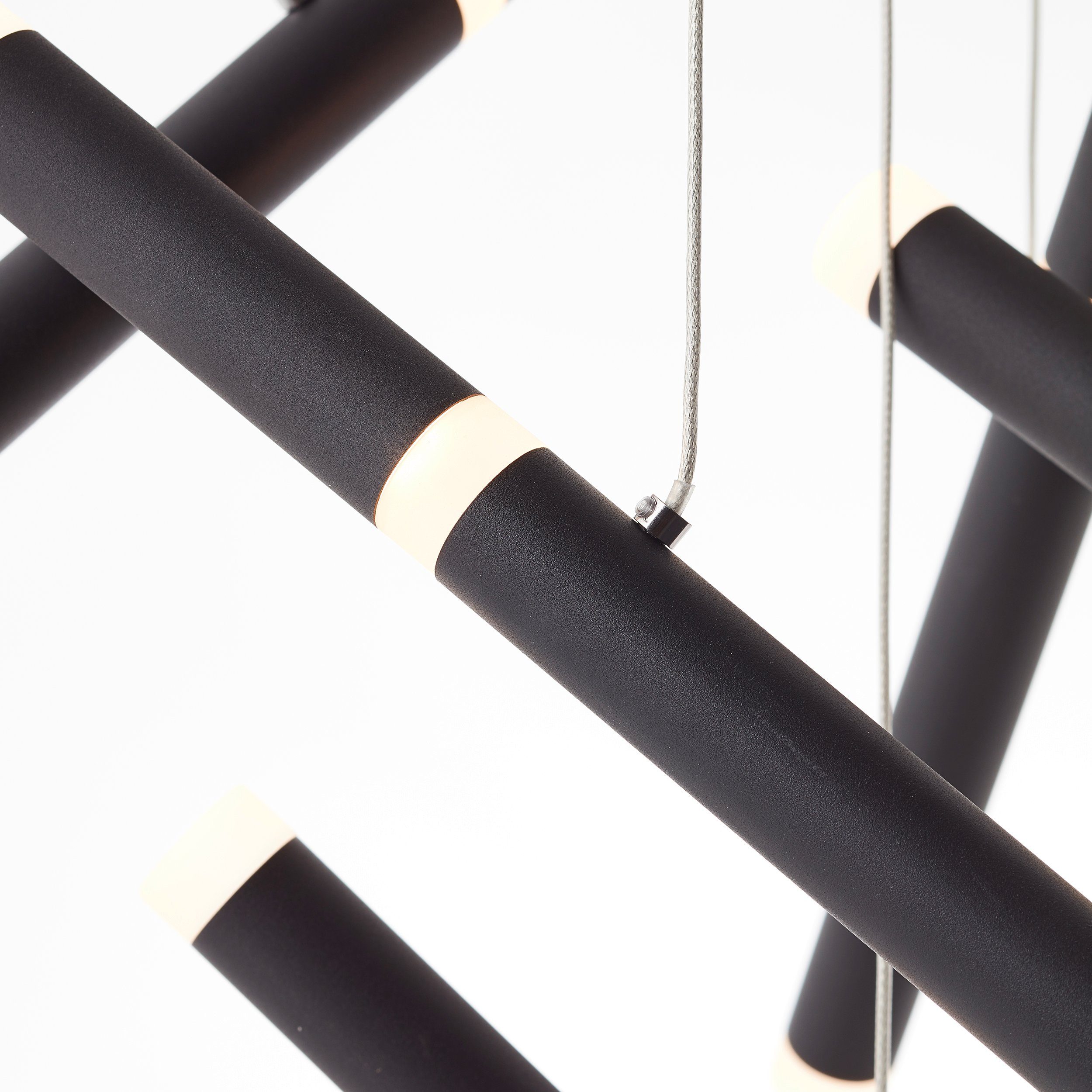 Pendelleuchte Pendelleuchte integ Metall/Kunststoff, schwarz, 5flg LED Lagano, Lagano 1x Brilliant LED