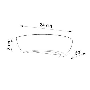 SOLLUX lighting Wandleuchte OSKAR, ohne Leuchtmittel, Das Oberteil scheint