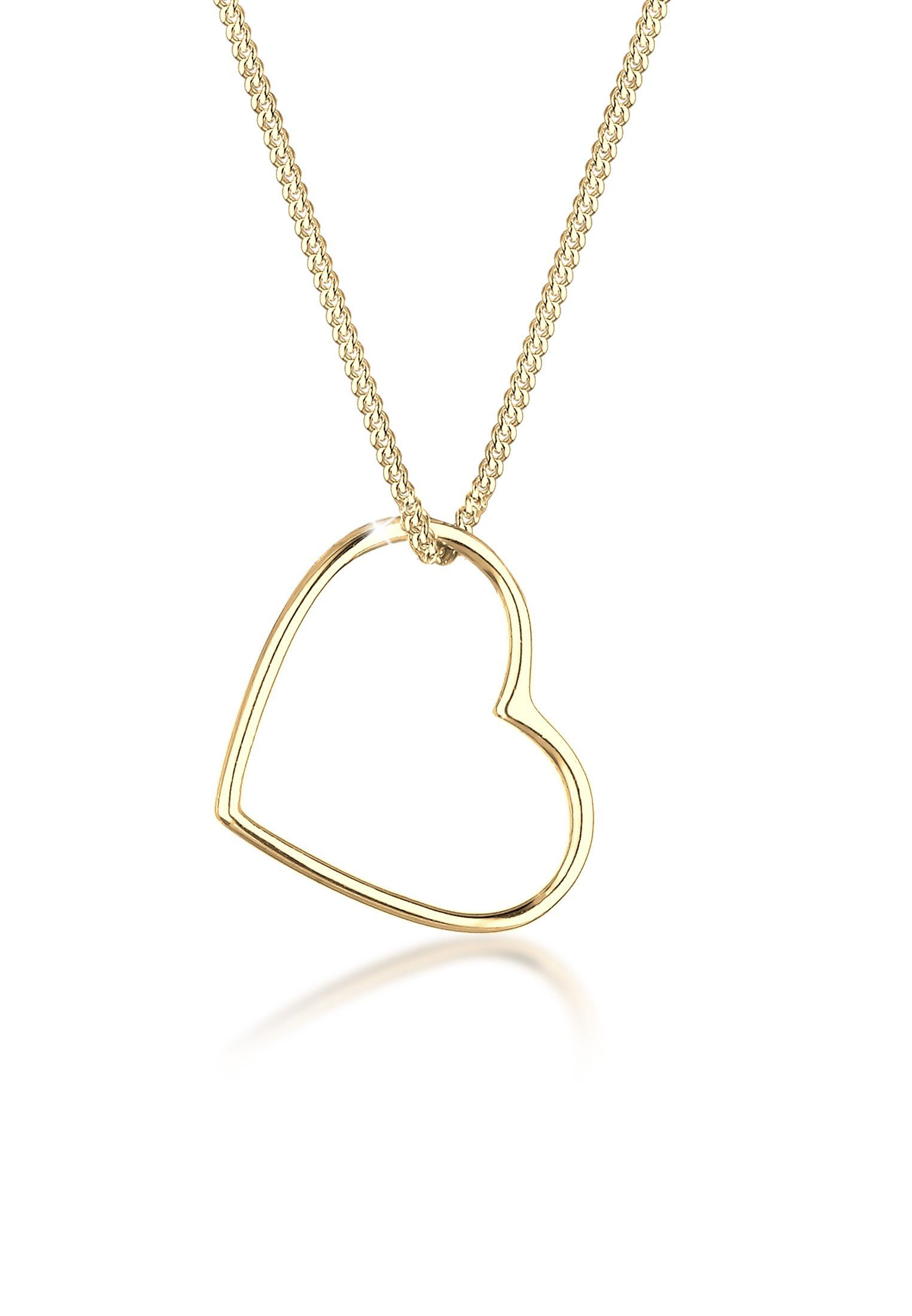 Elli Kette mit Anhänger Herz Anhänger Liebe Cut Out 925 Silber, Herz günstig online kaufen