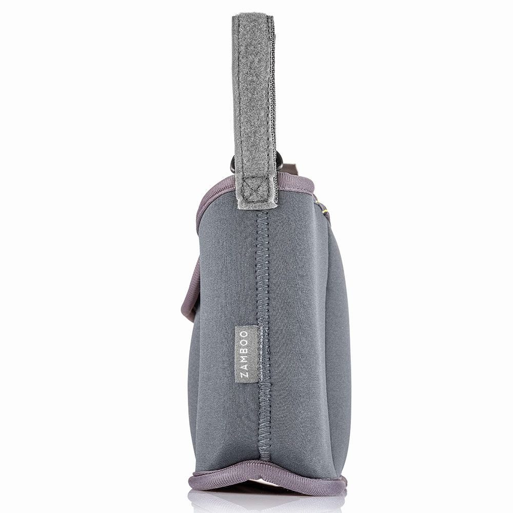 Zamboo Kinderwagen-Tasche Neopren - Dunkelgrau, Buggy Organizer Neopren Kinderwagen Tasche mit Getränkehalter