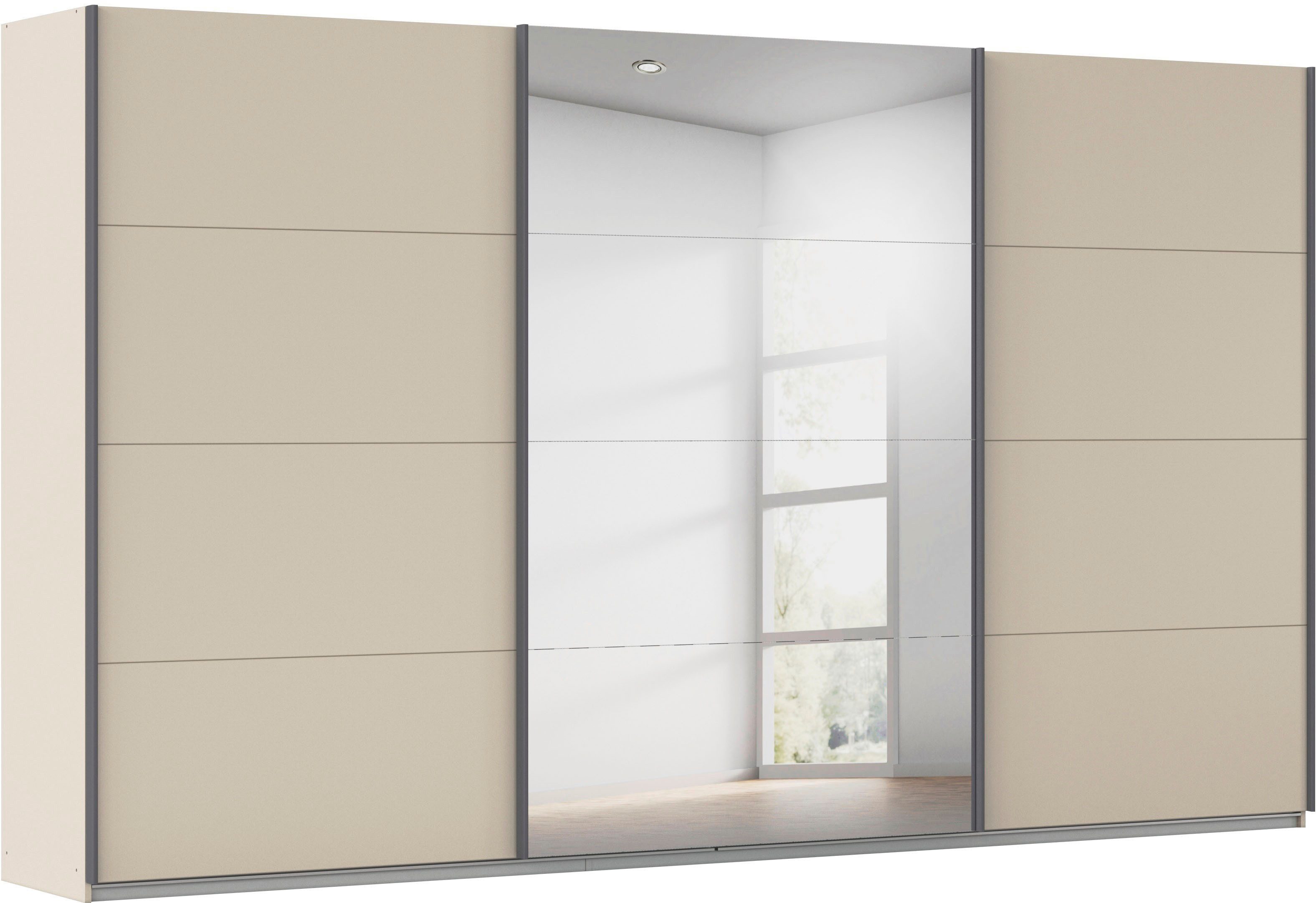 OTTO home Schwebetürenschrank Kleiderschrank Schrank Schlafzimmerschrank Garderobe AGORDO (Breiten 203/271/315/360 cm in drei Griff-Farben - NEU: Farbe SCHWARZ) Top Innenausstattung, in 4 Breiten und 2 Höhen MADE IN GERMANY