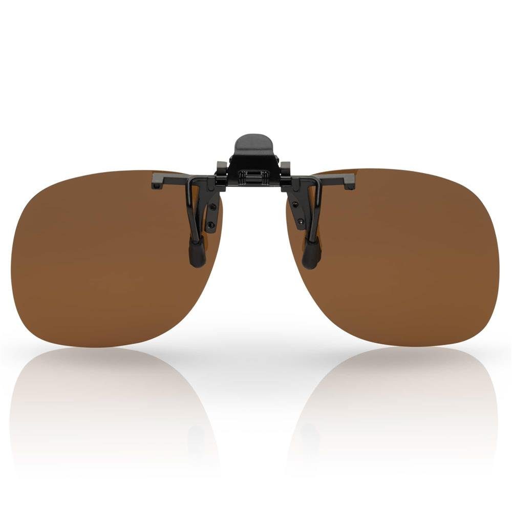 On Retrosonnenbrille Clip Polarisierter Braun polarisierten Aufsatz mit (1-St) Brillen BEZLIT Eyewear Linsen