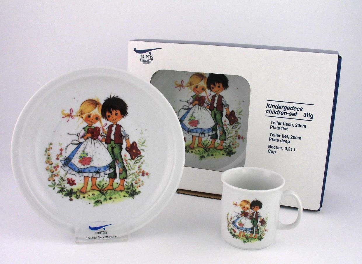 TRIPTIS® Thüringer Meisterporzellan Детская посуда-Set Triptis Hänsel & Gretel Kinderset 3tlg., 1 Personen, Porzellan