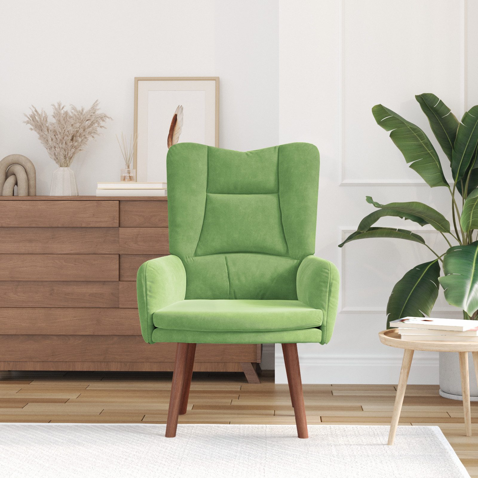 vidaXL Sessel Relaxsessel Hellgrün Samt (1-St) günstig online kaufen