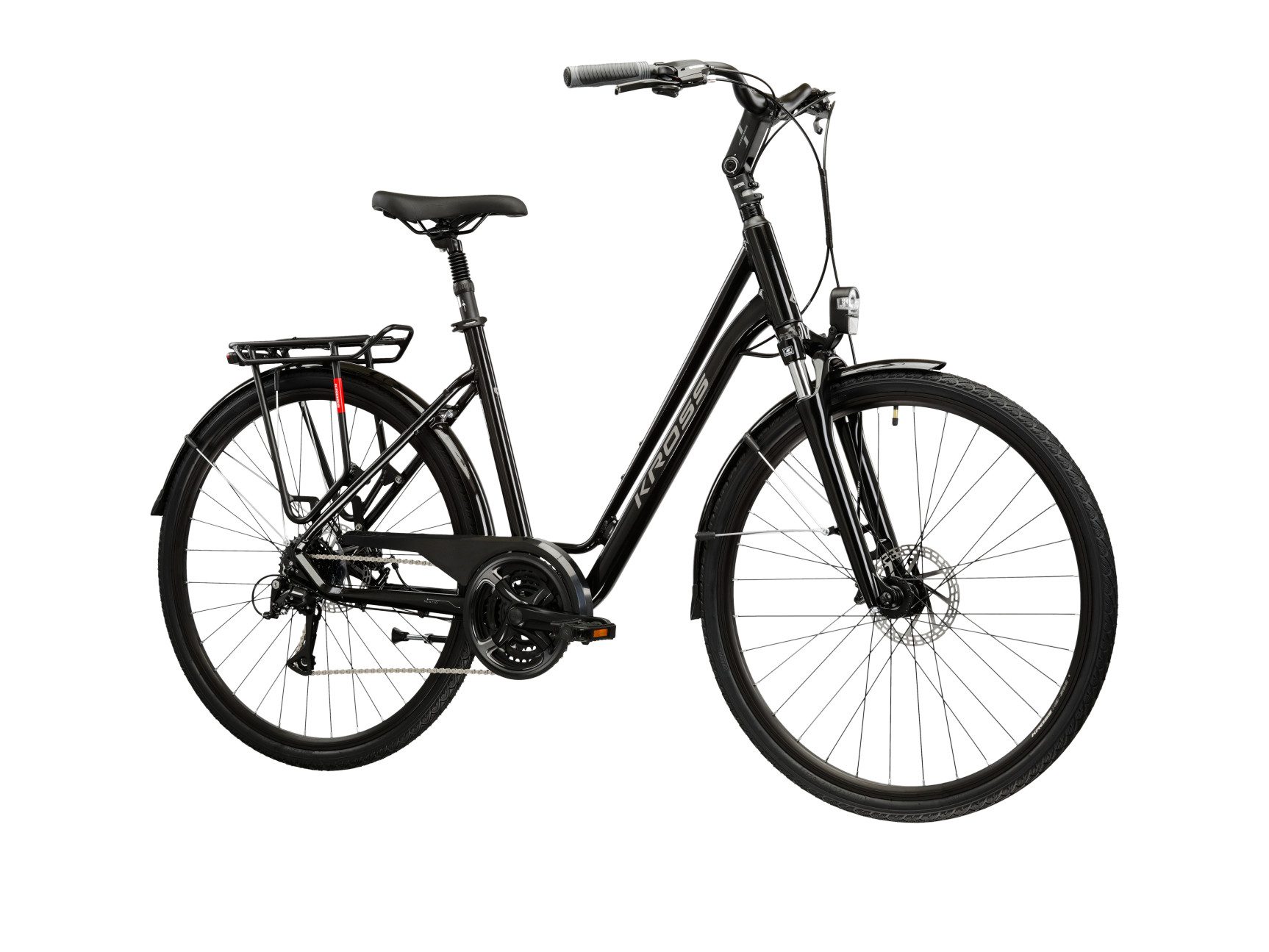 Kross Cityrad Sentio 3.0 schwarz, 24 Gang Shimano ACERA M3020 Schaltwerk, Kettenschaltung