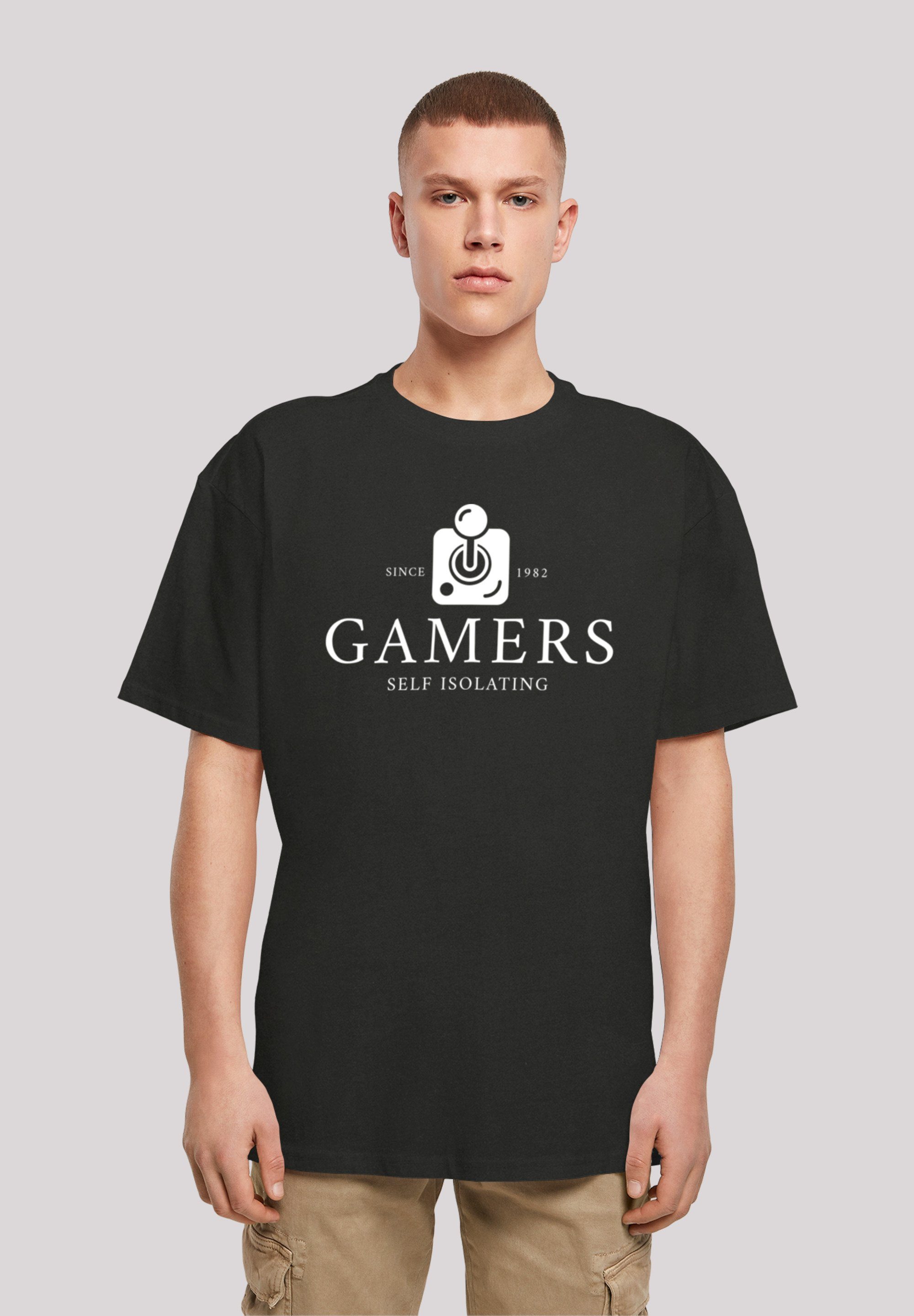 F4NT4STIC Gamers Self Isolating Print T-Shirt schwarz Retro SEVENSQUARED Gaming