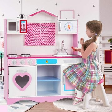KOMFOTTEU Spielküche, mit viel Stauraum zum Rollenspiel, für Kinder ab 3 Jahren