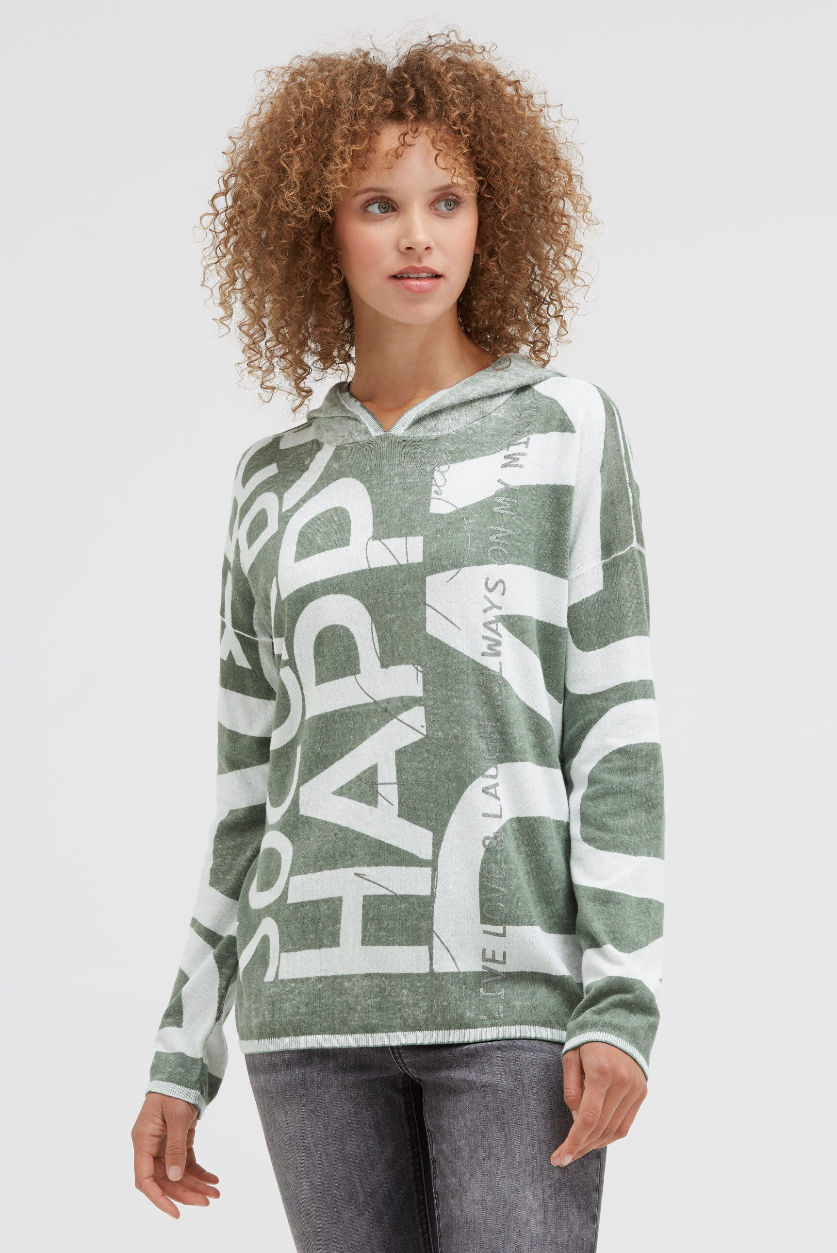 SOCCX Kapuzenpullover aus Feinstrick