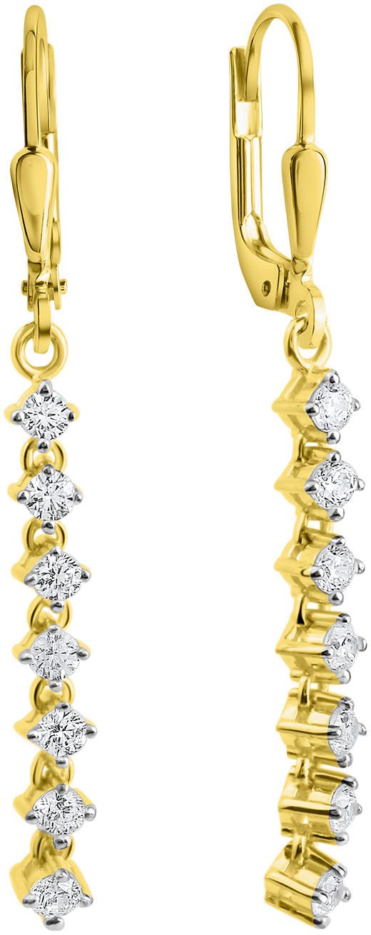 Paar Ohrhänger Schmuck Geschenk Gold 375 Ohrschmuck Ohrring Stäbchen