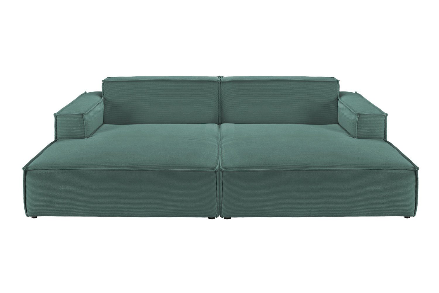 Farben Sofa SAMU, KAWOLA verschiedene Feincord Big-Sofa grün