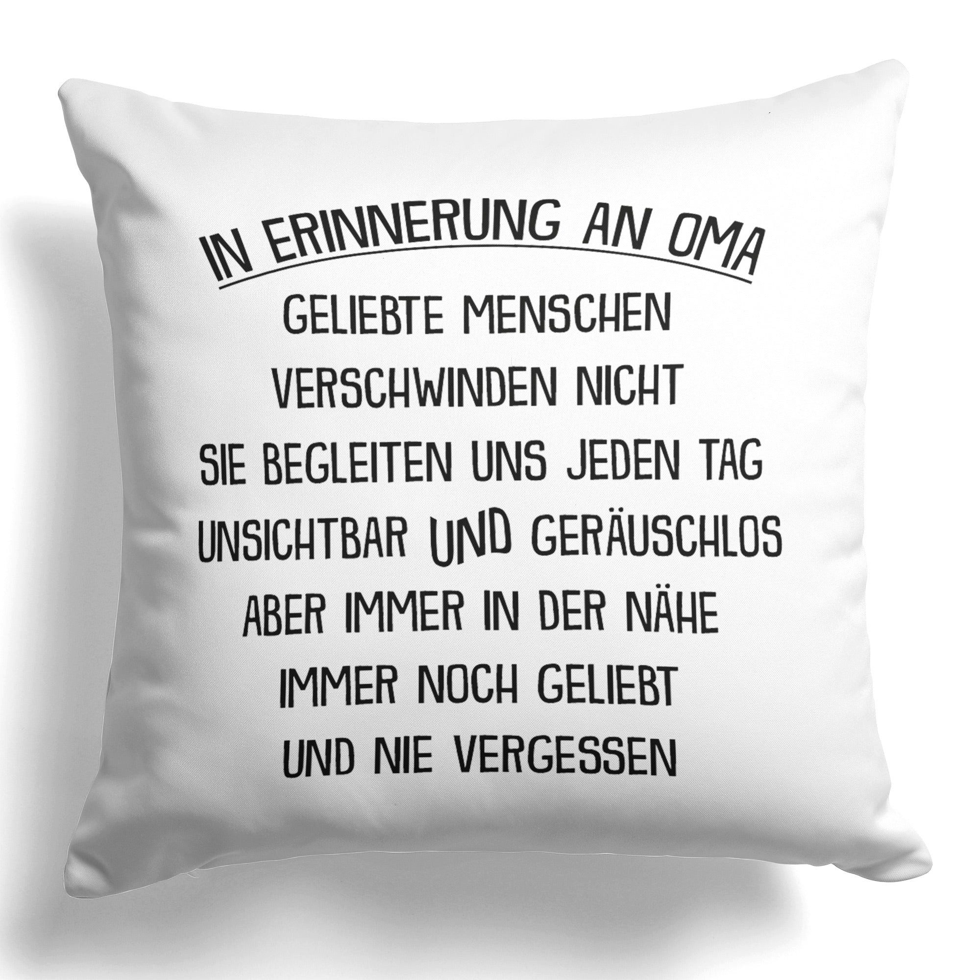 22Feels Dekokissen In Erinnerung an Oma Trauer Geschenk Andenken Grossmutter Kondolenz, Deko mit Persönlichkeit
