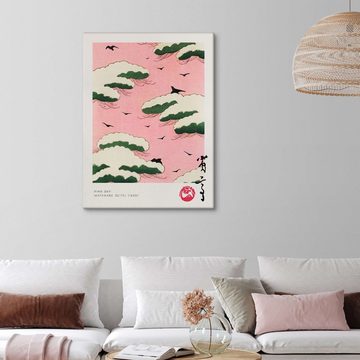 Posterlounge Leinwandbild Watanabe Seitei, Japandi - Pink Sky, Schlafzimmer Japandi Malerei
