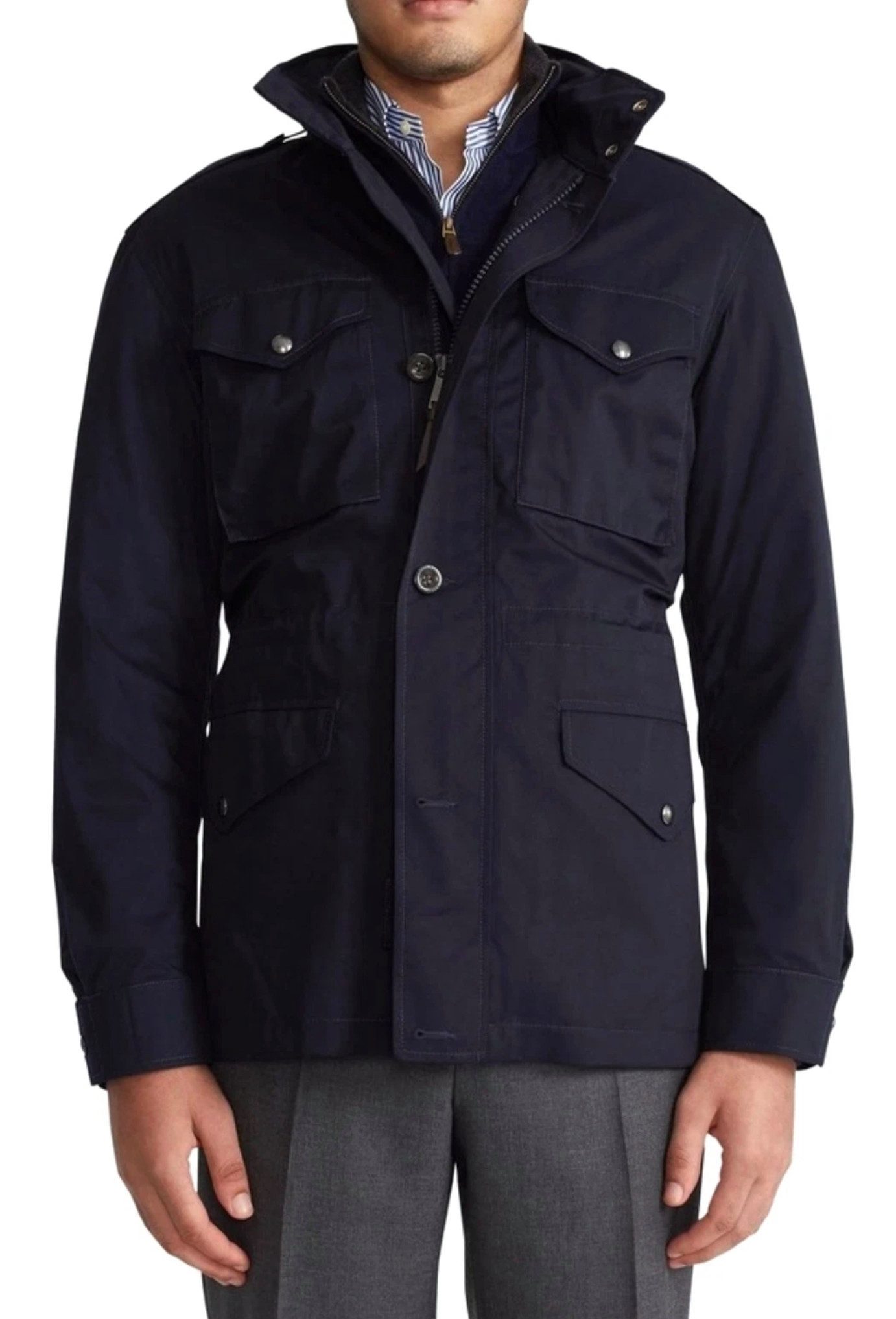 Polo Ralph Lauren Winterjacke 2 in 1 Hooded Jacke Parka Vest Weste Field Jacket Wasserabweisender Stoff, abnehmbare Kapuze und Innenfutter
