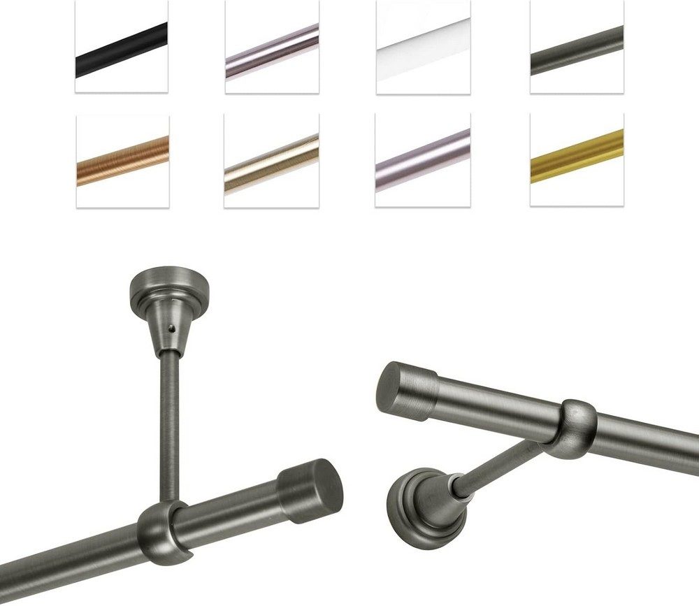 MDEKOR Gardinenstange Vorhangstange 19mm, 1-läufig, kürzbar, 1-läufig Wand günstig online kaufen