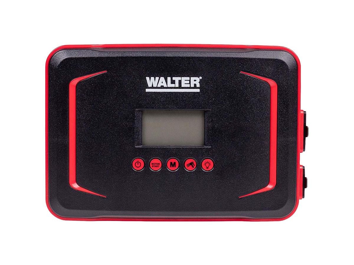WALTER Li-Ion Motorcycle Jump Starter with Compressor, 2000 mAh (12 V)