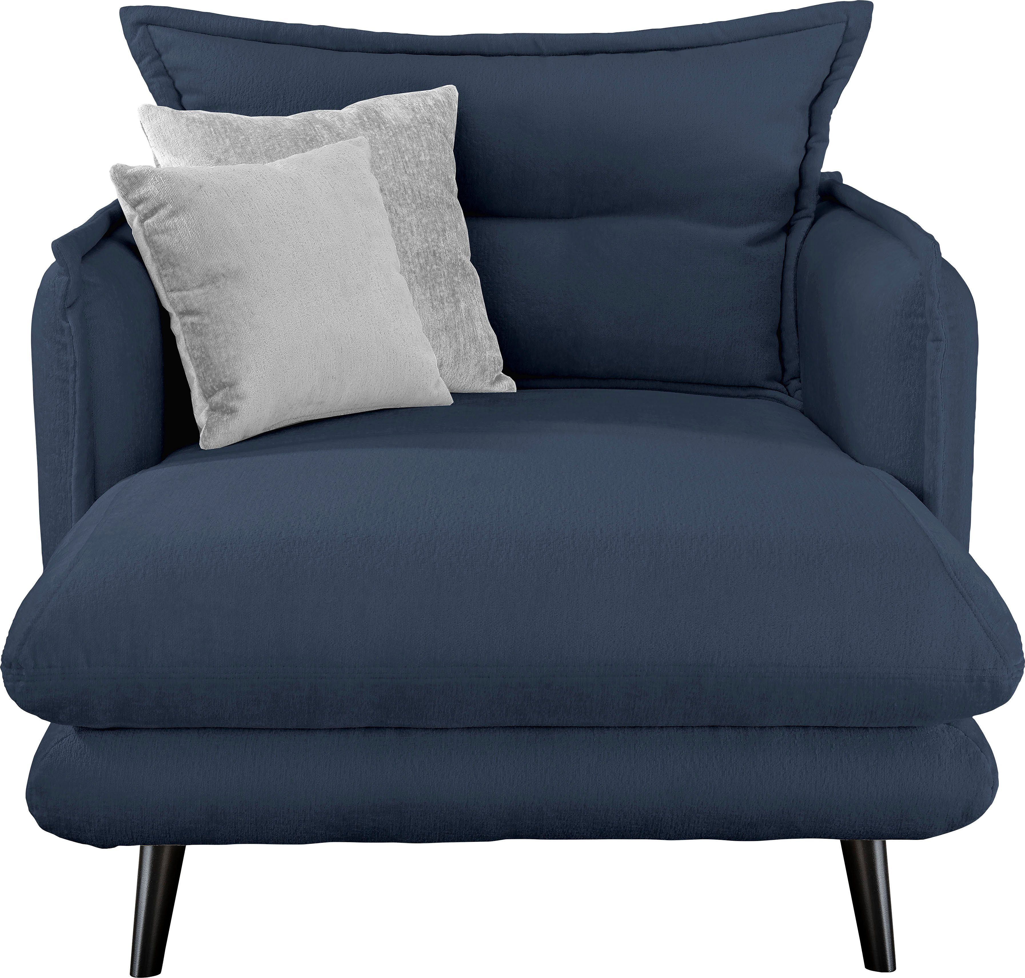 INOSIGN Loveseat Lazio, moderner Sessel mit einer bequemen Polsterung, 2 Stk. Zierkissen