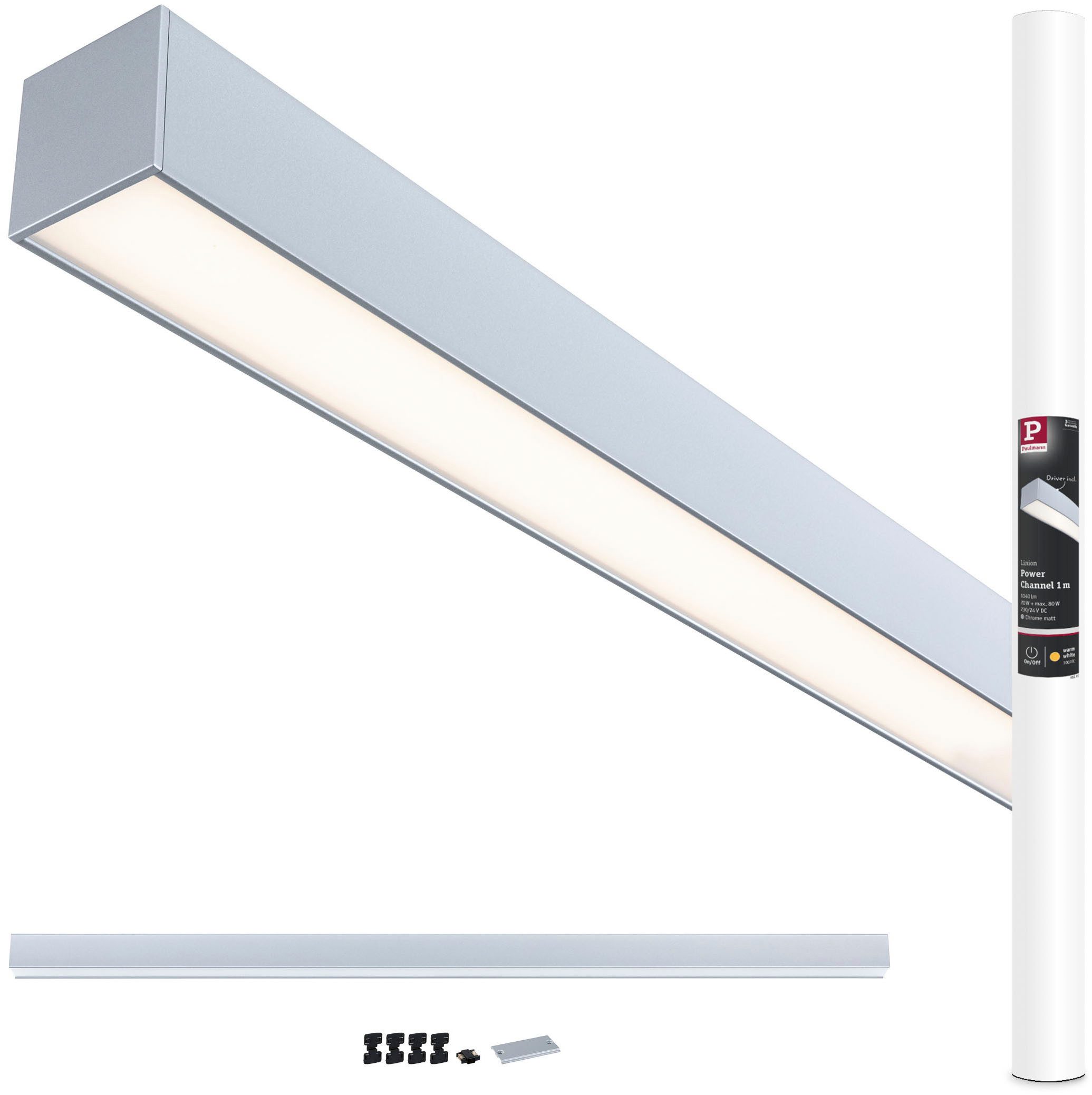 Paulmann Schienensystem-Leuchten Linion Einspeisung Power Channel 1m, LED f günstig online kaufen