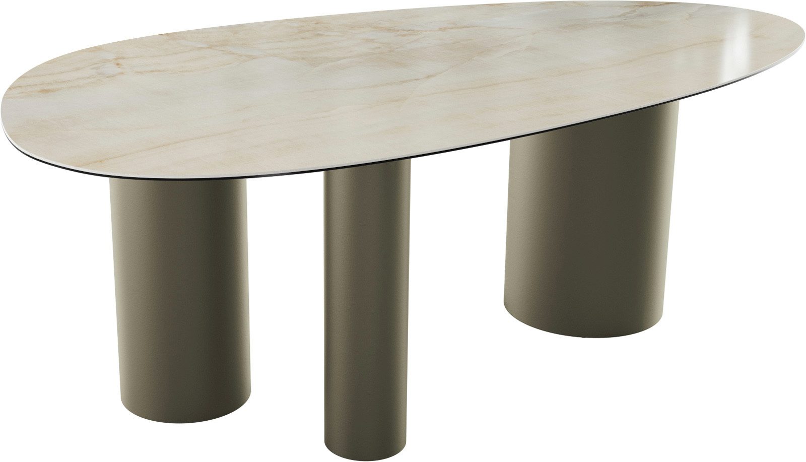 DELIFE Esstisch Edge, Oval Keramik Iris günstig online kaufen