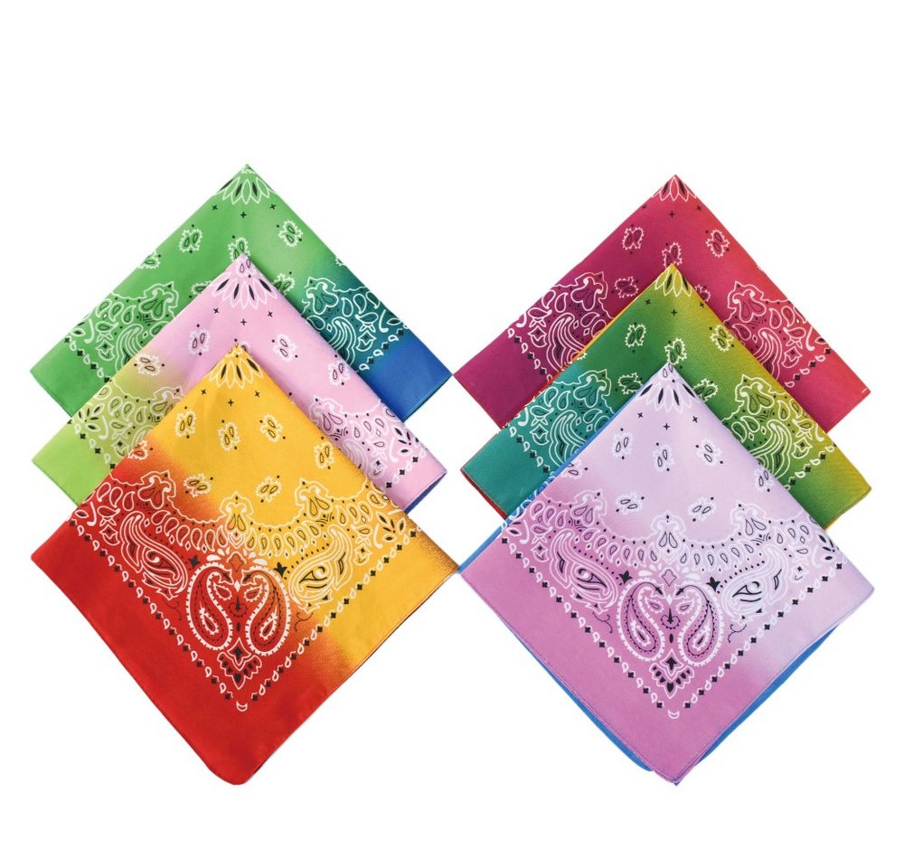 nsihing Kopftuch 6er-Set Bandana, vielseitig einsetzbares Haartuch mit Paisley-Print, Unisex-Kopftuch, Bandanas, Stirnband, Cowboy-Accessoires