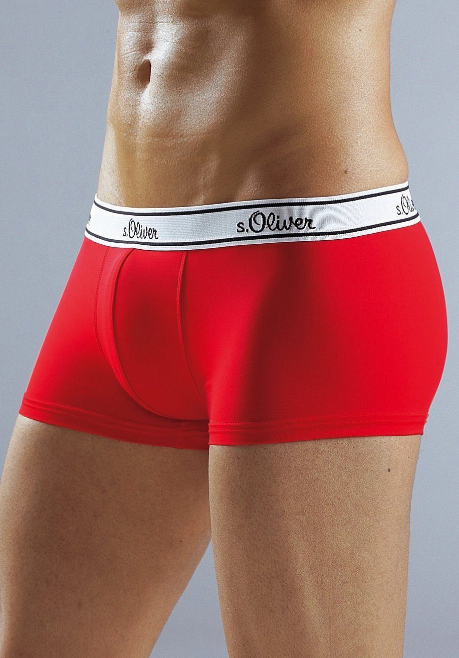 rot, Boxershorts marine, Hipster-Form weiß (Packung, 3-St) schöne s.Oliver in Pants Retro