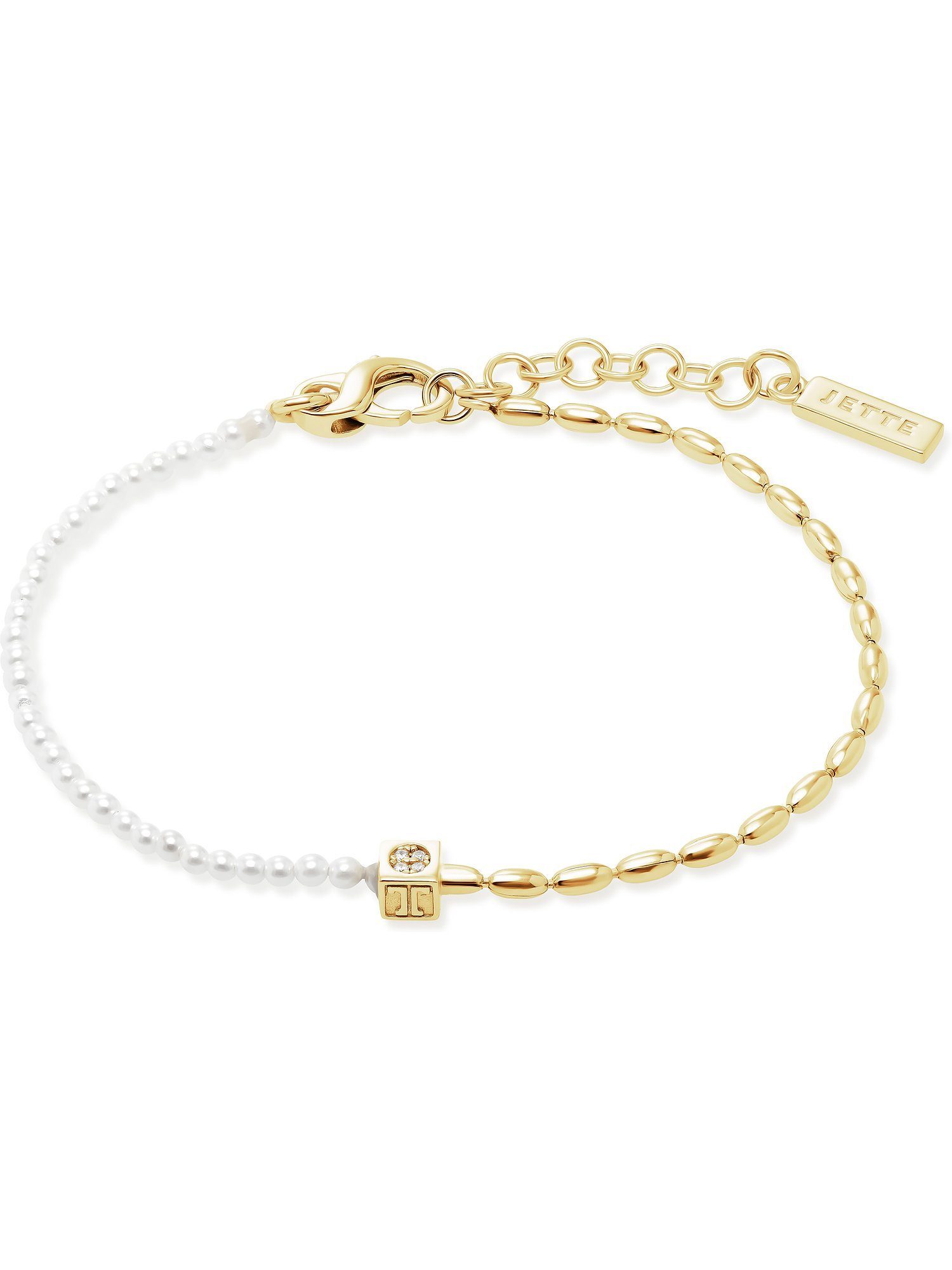 JETTE Armband JETTE Damen-Armband 925er Silber 8 Zirkonia gelbgold