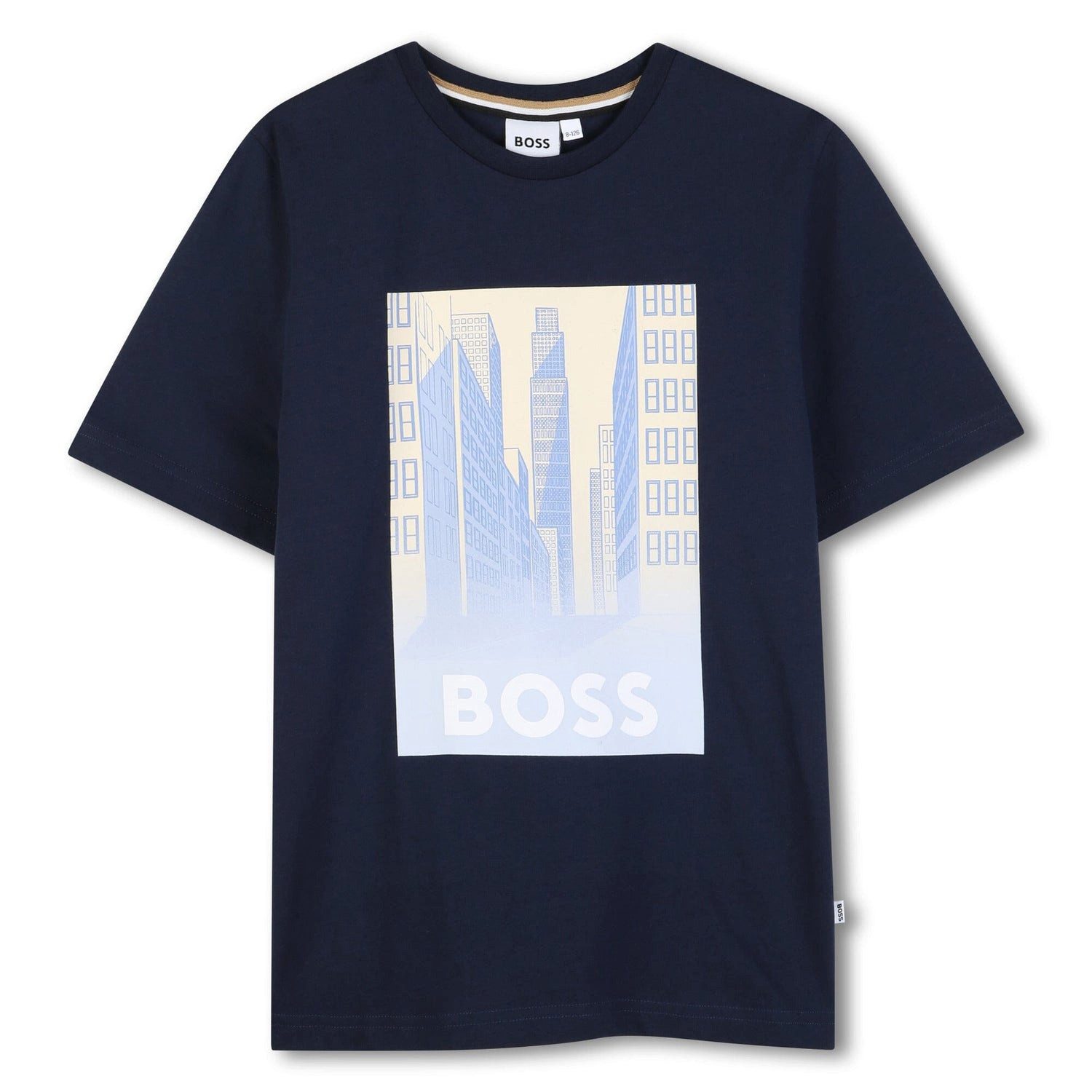Boss Kidswear T-Shirt BOSS Kids – Kurzärmeliges T-Shirt „Marine“ (City-Print)