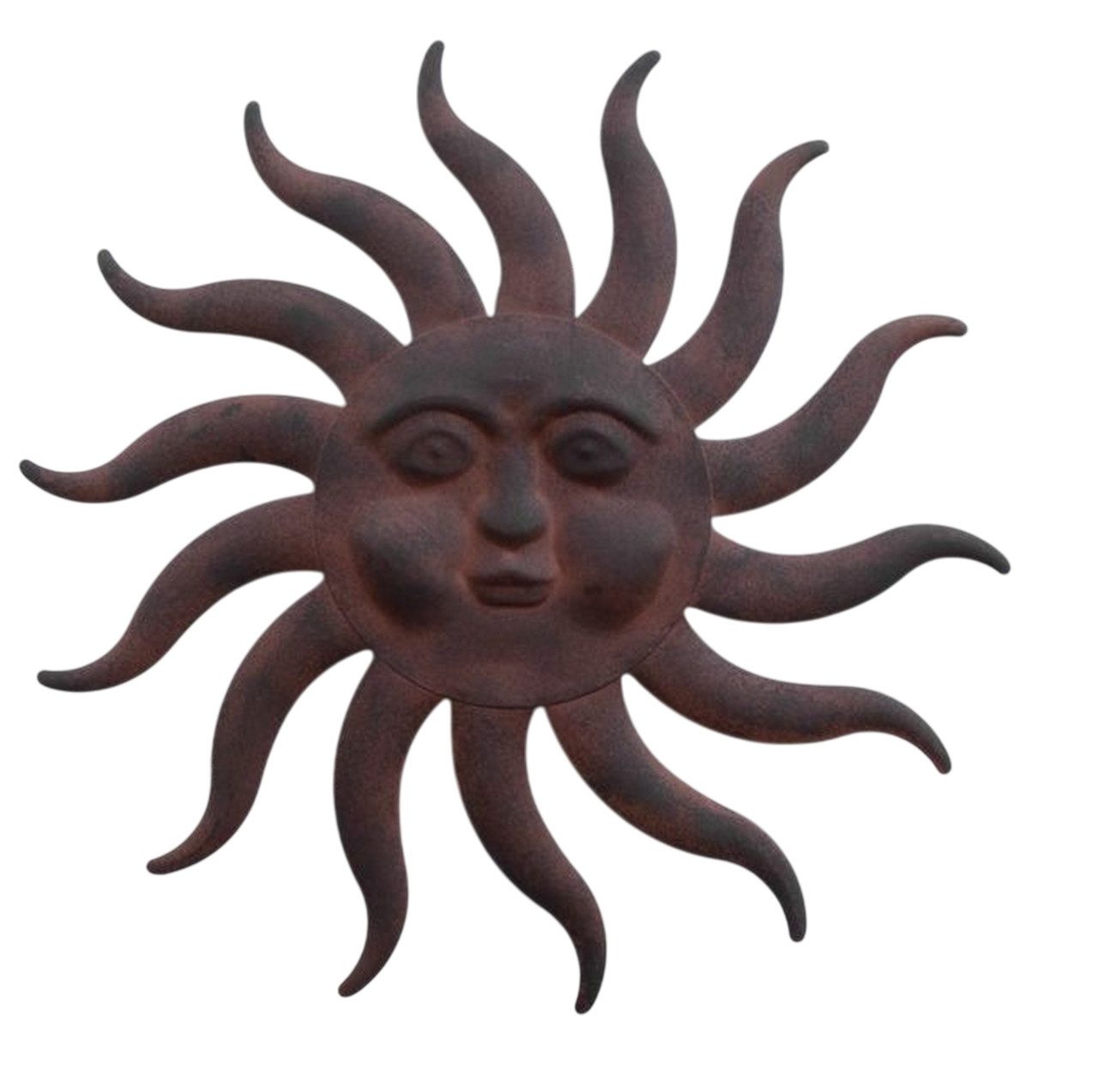 Deko-Impression Wanddekoobjekt Wanddekoration Sonne Eisenblech rotbraune günstig online kaufen