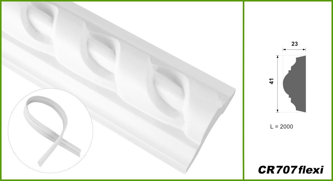 Hexim Stuckleiste CR707 flexi, 20 Meter günstig online kaufen