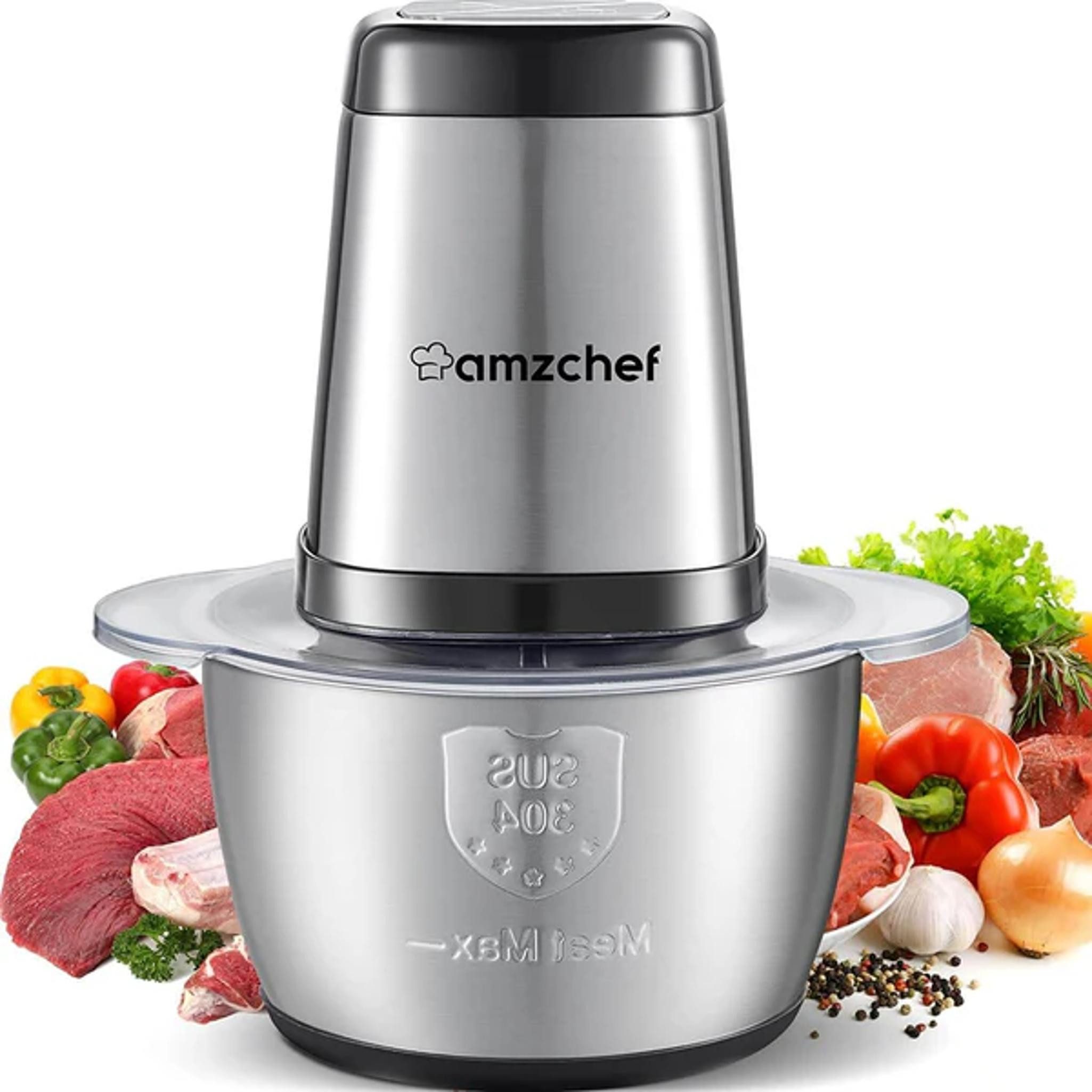 AMZCHEF Настольные миксеры AMZCHEF Küchen Режущие инструменты 500W, Edelstahl, 1,5L, 2 Geschwindigkeiten