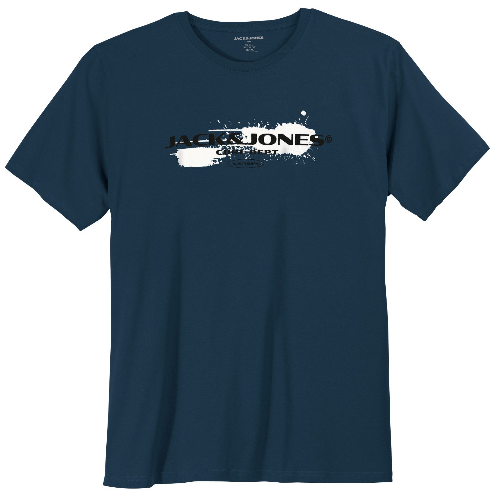 Jack & Jones Rundhalsshirt Jack&Jones T-Shirt titanblau XXL Print JCOCONDOR günstig online kaufen