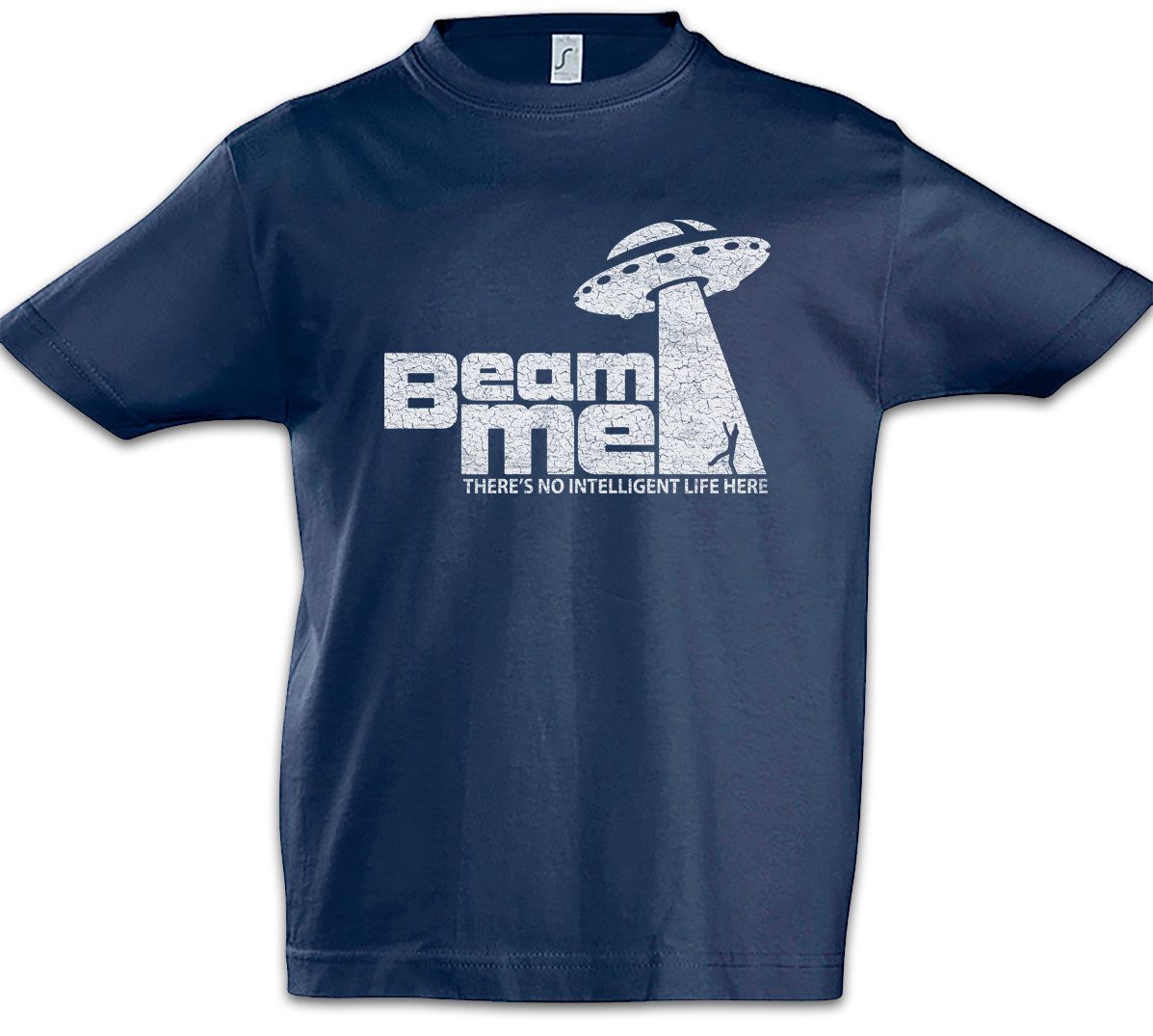 Print-Shirt UFO Beam Me Kinder T-Shirt Gamer Gaming Games Pixel Retro Arcade Alien