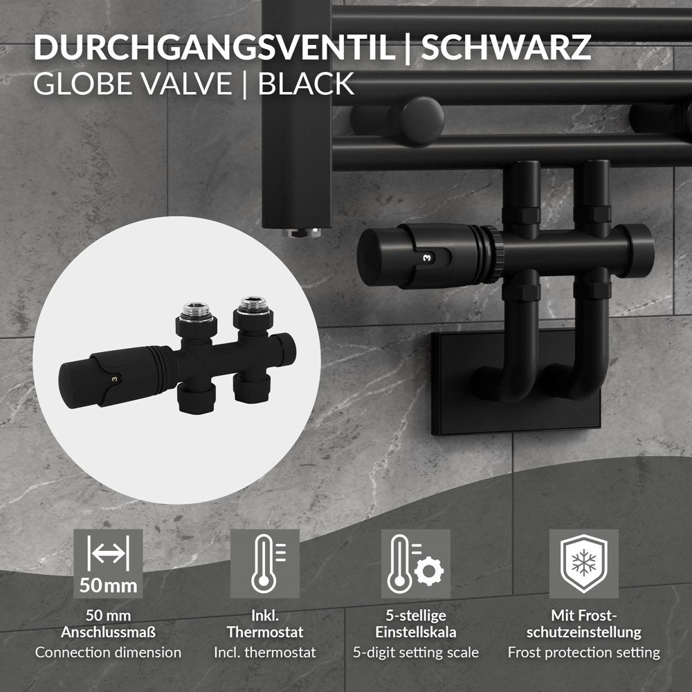 LuxeBath Heizkörperthermostat Ventil-Armaturen Multiblock Mittelanschluss A günstig online kaufen
