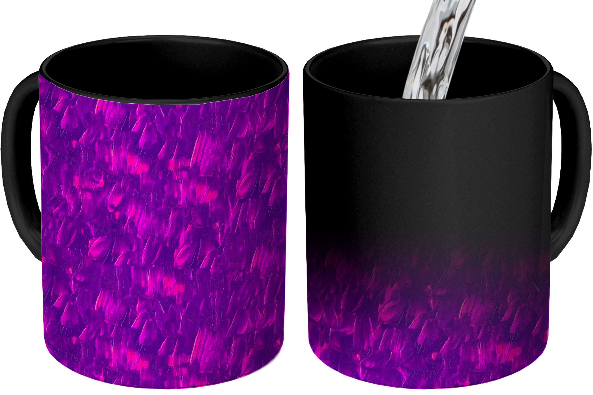 MuchoWow Tasse Öl - Farbe - Texturen - hell, 1-tlg., Keramik, Farbwechsel, Kaffee Tassen, Teetasse, Zaubertasse, Geschenk