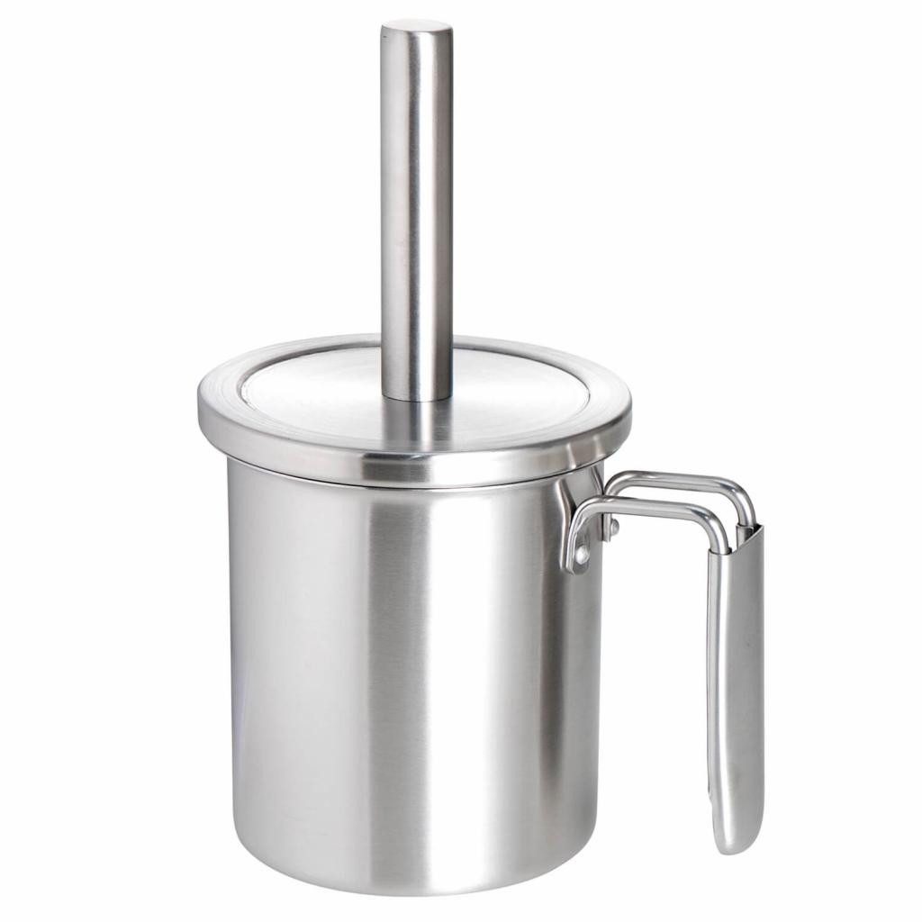 All Grill Marinadenpinsel Edelstahl Marinier-Set mit Silikonpinsel, Einmach-Set Grillgenuss, verschließbare Kanne