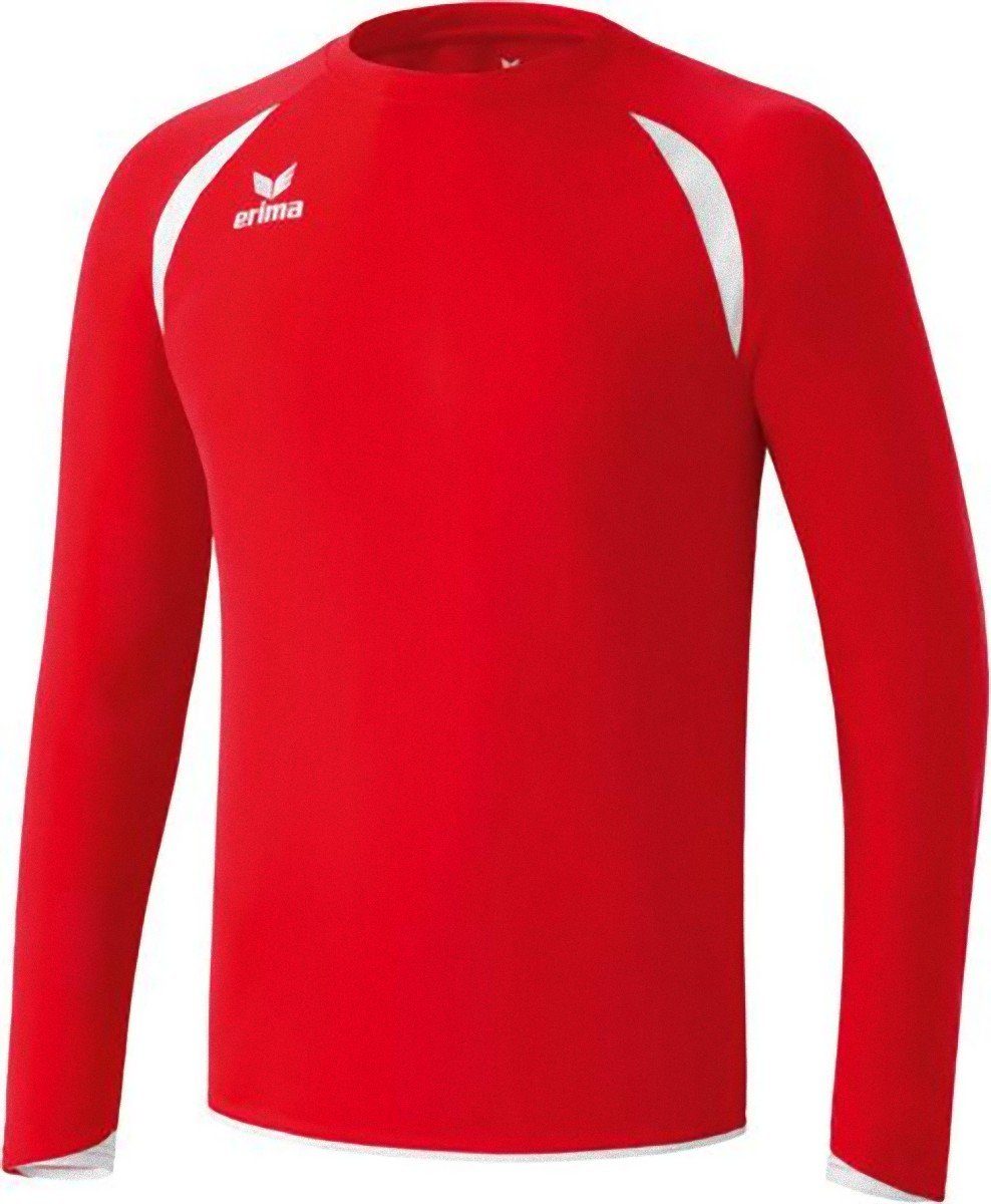 Erima Laufshirt TANARO Trikot Langarm Sportshirt T-Shirt Fussball Funktionsshirt Shirt Rot/Weiß