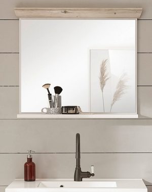 Furn.Design Badspiegel Rovola (in weiß Pinie mit Oslo Pinie, Landhaus), mit Ablage