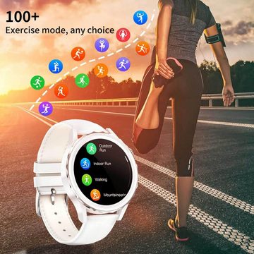 findtime Smartwatch (1,32 Zoll, Android, iOS), mit Lautsprecher,Fitnessuhr,Sportuhren Pulsuhr,Blutdruck Schlafmonitor