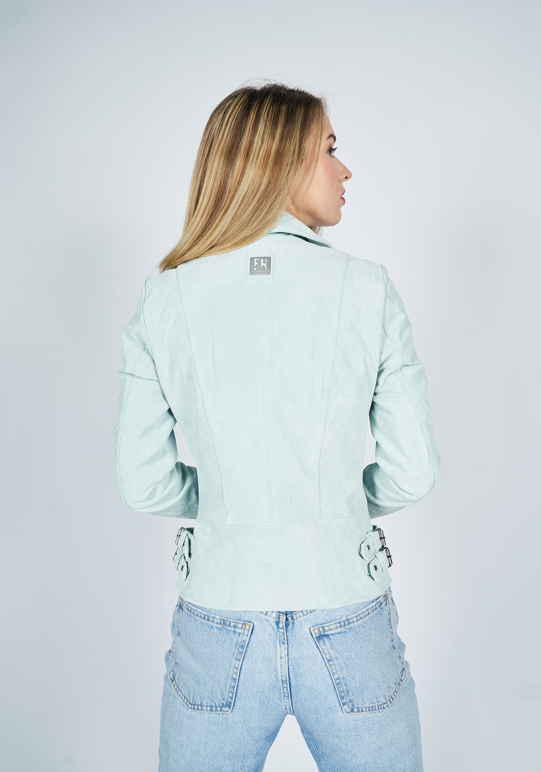 Lederjacke Taxi Nation Freaky mint Driver-FN