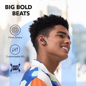 SoundCore 6 Mikrofone, Multi-Modus Geräuschisolierung In-Ear-Kopfhörer (Die ergonomische Passform sorgt dafür, dass die Ohrhörer auch bei langem Tragen bequem bleiben und nicht herausfallen., Mit Kompaktes Design, intuitive Steuerung, langlebige Akkulaufzeit)