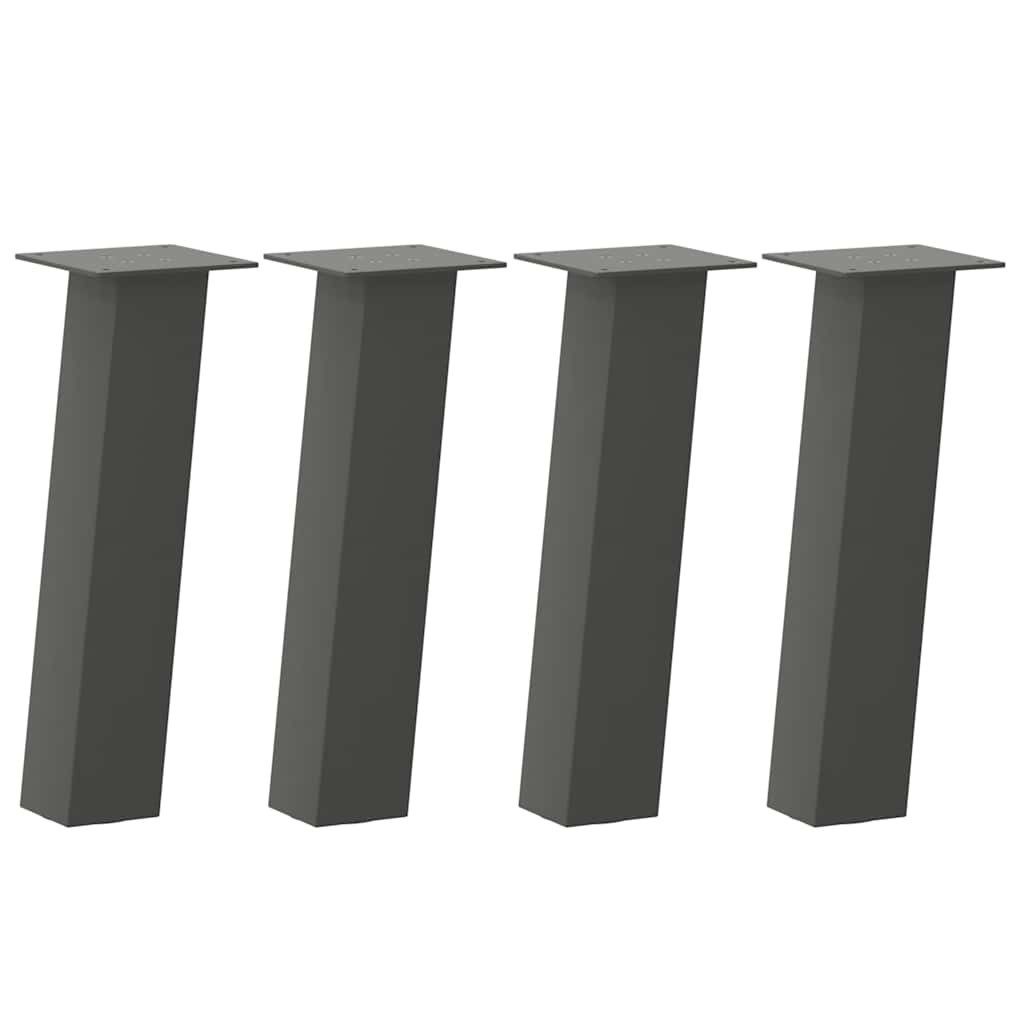 vidaXL Tischbein Couchtischbeine 4 Stk. Anthrazit 30 cm Stahl