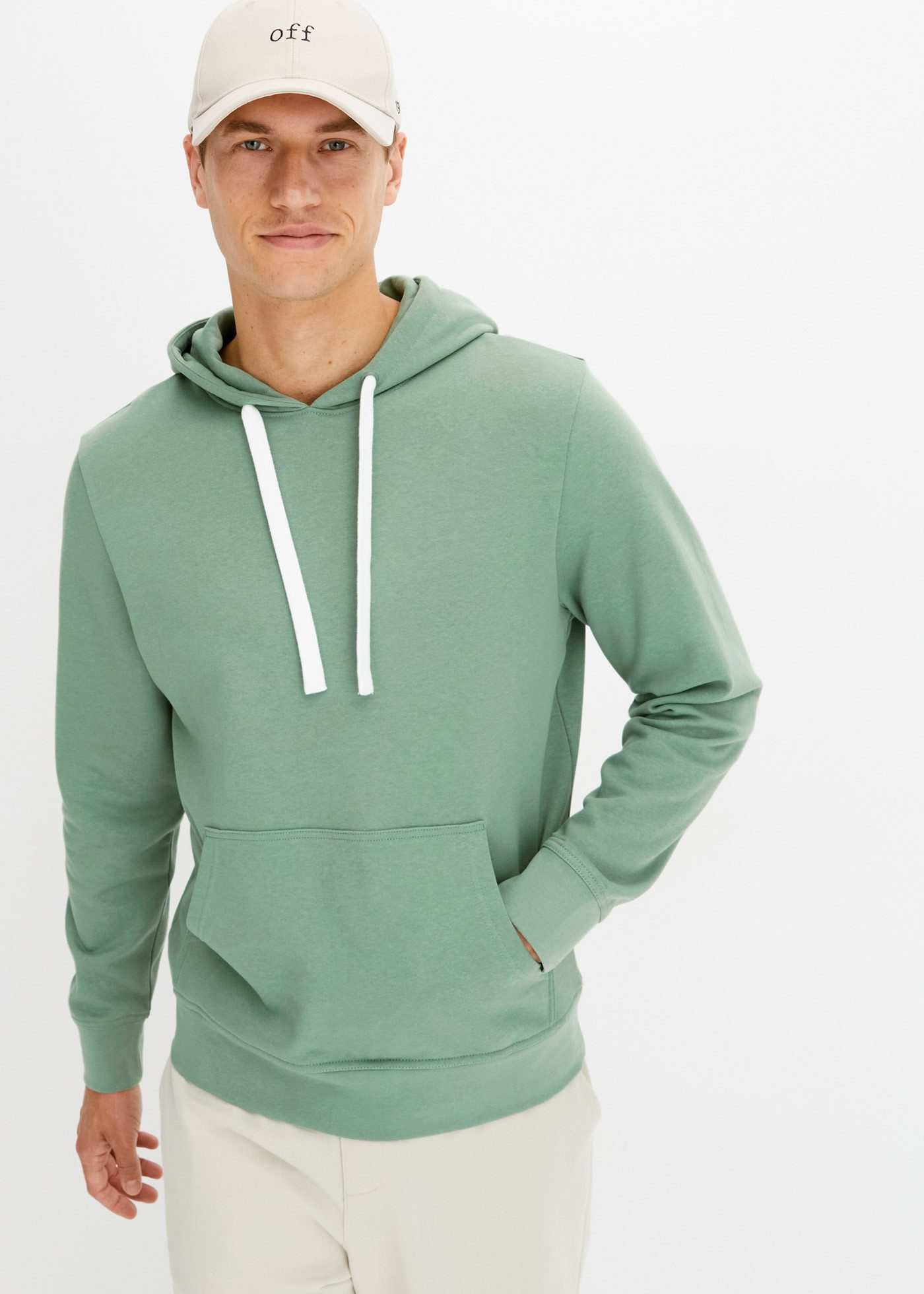 bonprix Hoodie Regular Fit, mit Kängurutasche, weich angeraute Innenseite