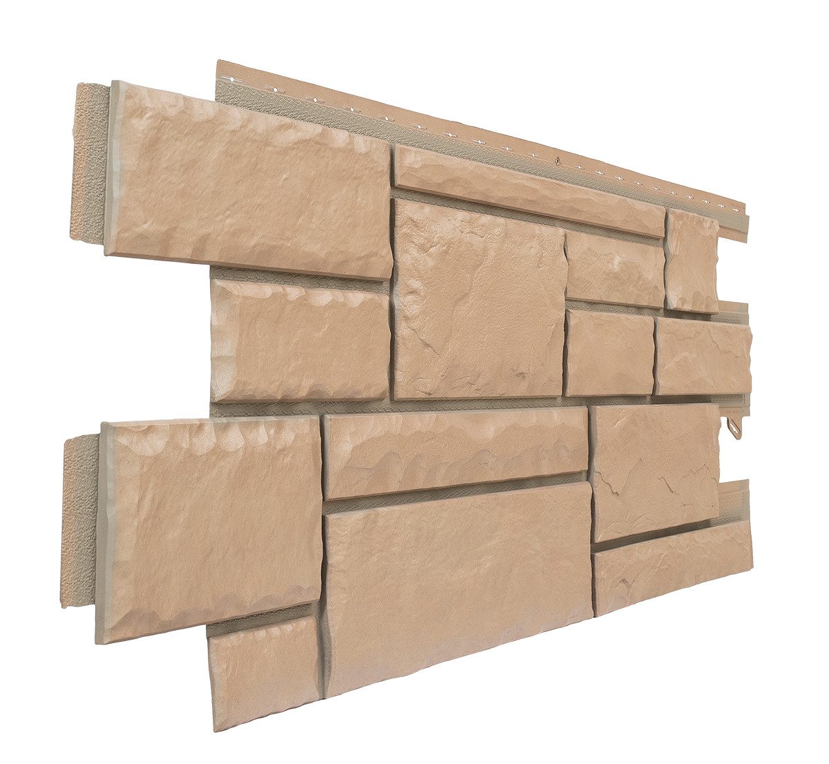 NOVIK Verkleidungspaneel NovikStone HC Platte 122x47 cm 9 St. 4,65qm Bruchstein sand, BxL: 47,00x121,92 cm, 0,52 qm, (Karton mit 9 Platten, 4,27 qm) Wandverkleidung mit 3-D-Effekt, problemlose Montage, Natursteinoptik