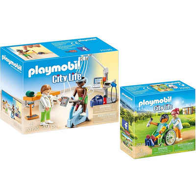 Playmobil® Spielbausteine 70193 70195 City Life 2er Set Patient im Rollstuhl +