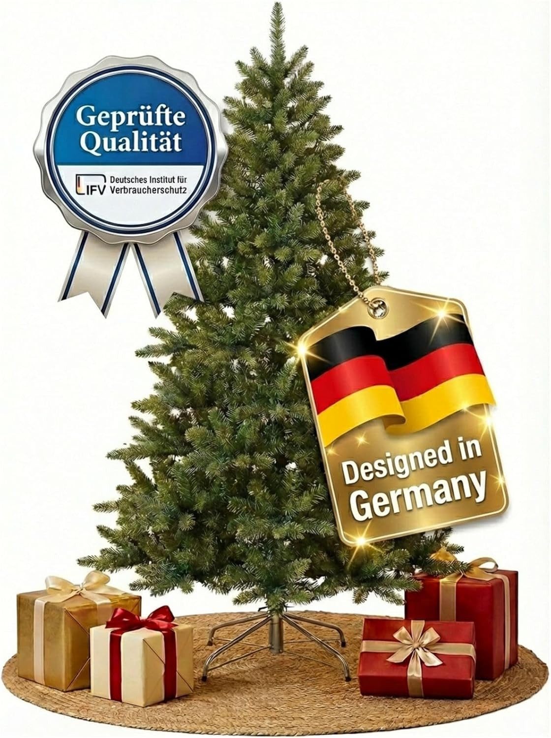 DILUMA Künstlicher Weihnachtsbaum Spritzguss Weihnachtsbaum Künstlich wie echt Tannenbaum Christbaum