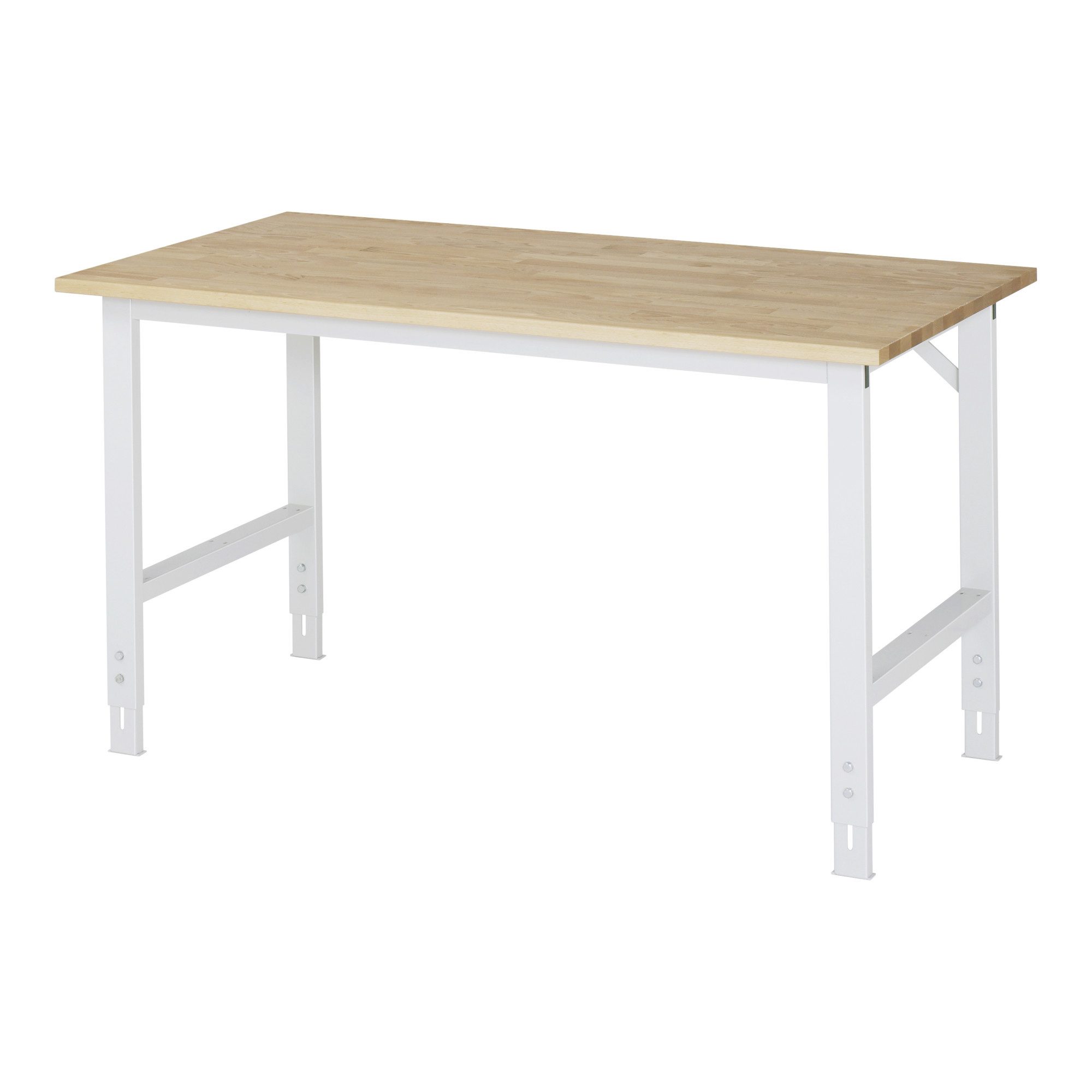RAU Werkbank Rau Arbeitstisch Buche BxTxH 1500x800x760-1080mm