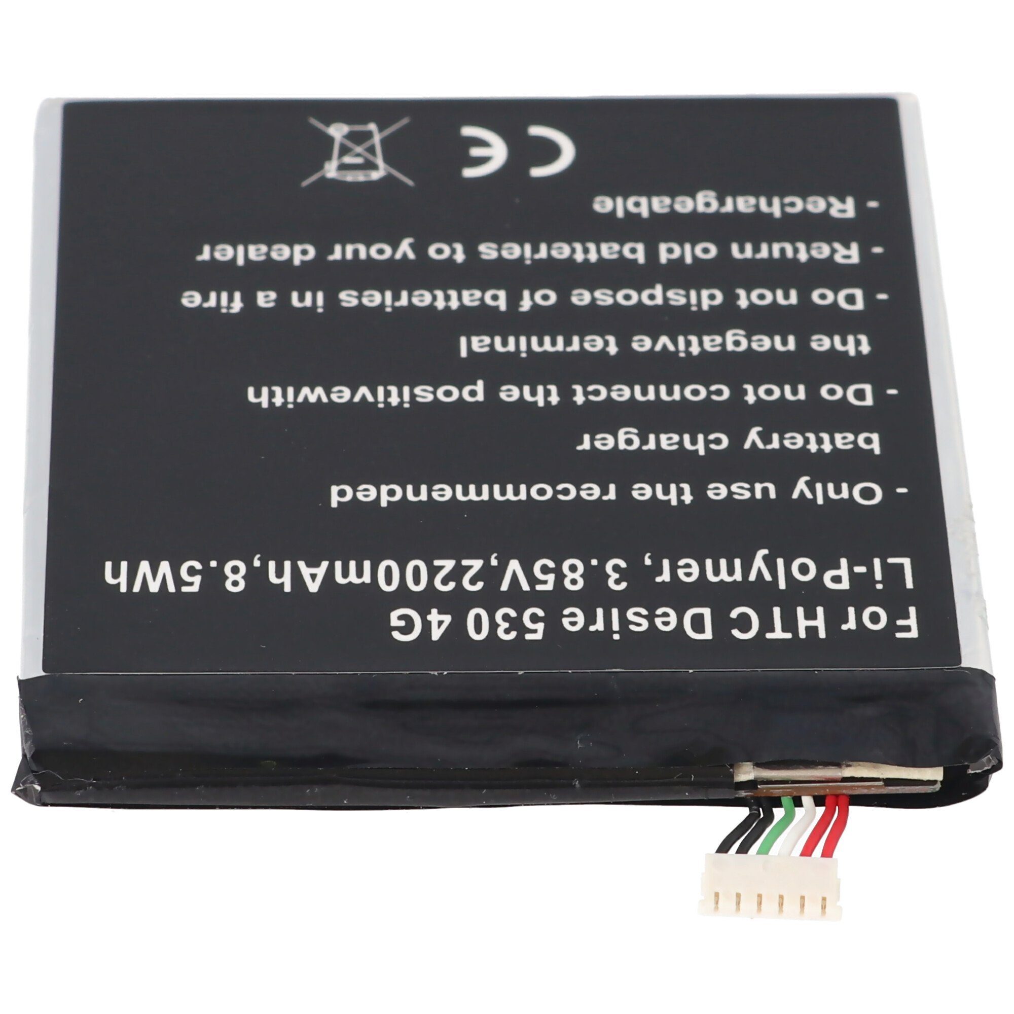 Akku V) 530 Li-Polymer, 2200mAh, 3,85V, (3,9 passend Akku AccuCell 4G, Desire für 8,5Wh HTC mAh 2800