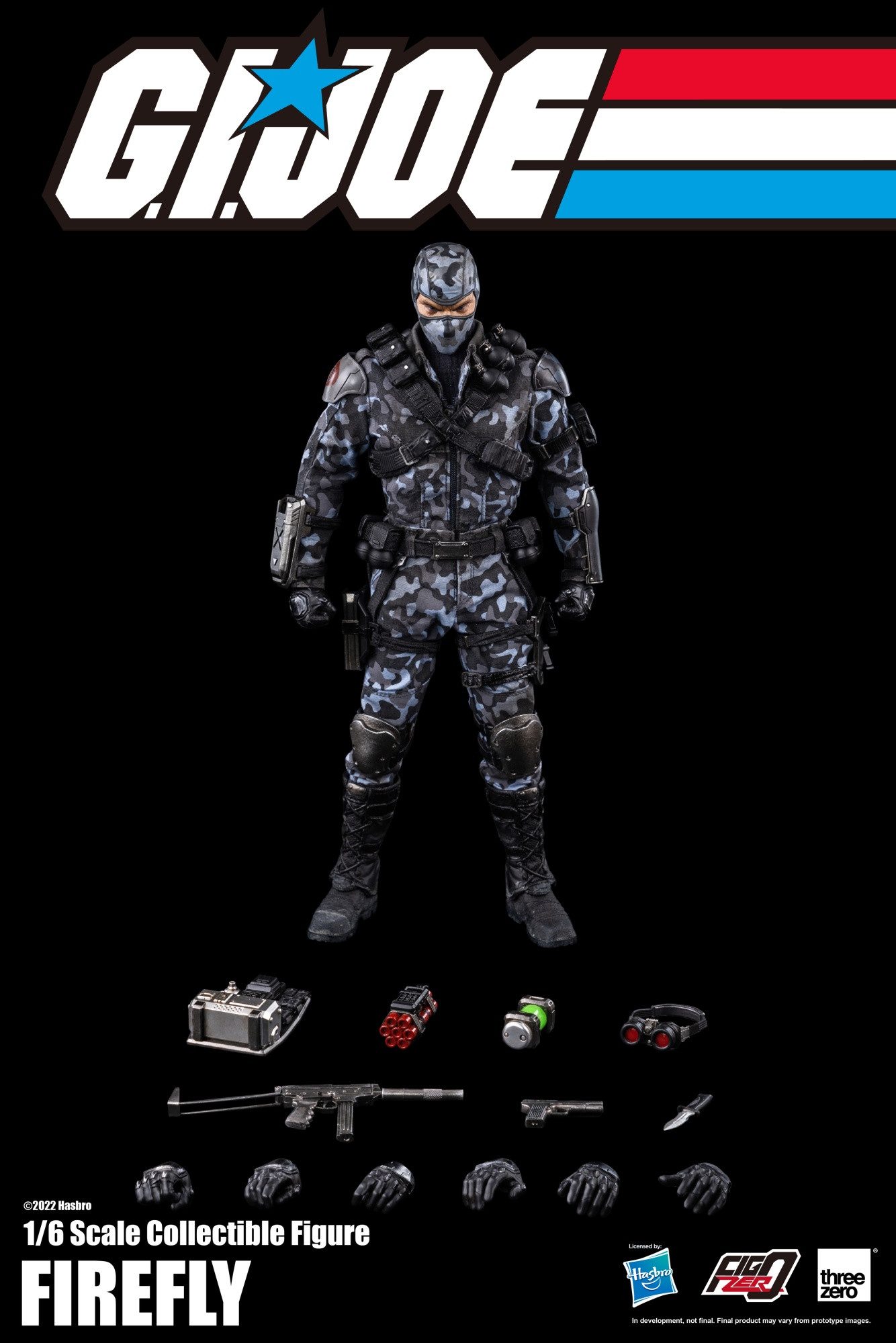 ThreeZero Actionfigur THREEZERO X HASBRO G.I. JOE FIREFLY 1/6 SCALE ACTIONFIGUR