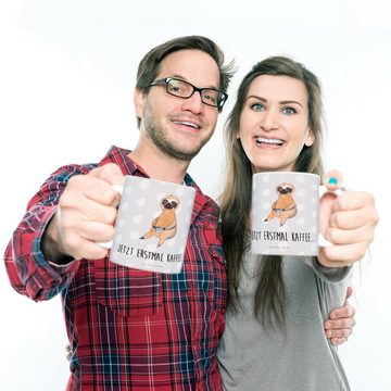 Mr. & Mrs. Panda Kinderbecher Faultier Kaffee - Grau Pastell - Geschenk, Faultier Geschenk, Lieblin, Kunststoff, Mikrowellenbeständig