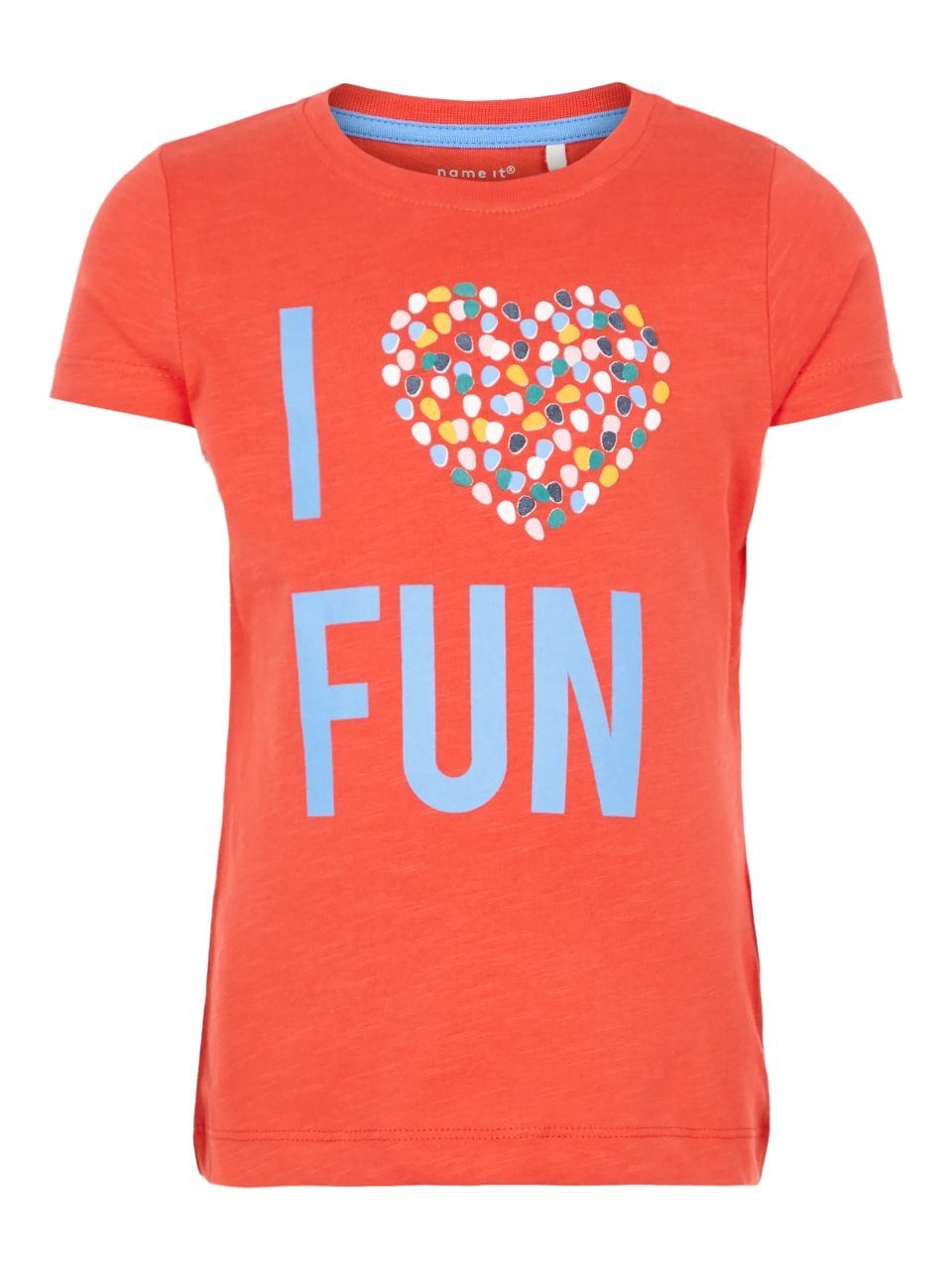 Name It T-Shirt Name It aus reiner "FUN" (1-tlg) T-Shirt mit Baumwolle, Mädchen mit Grafikprint Frontprint