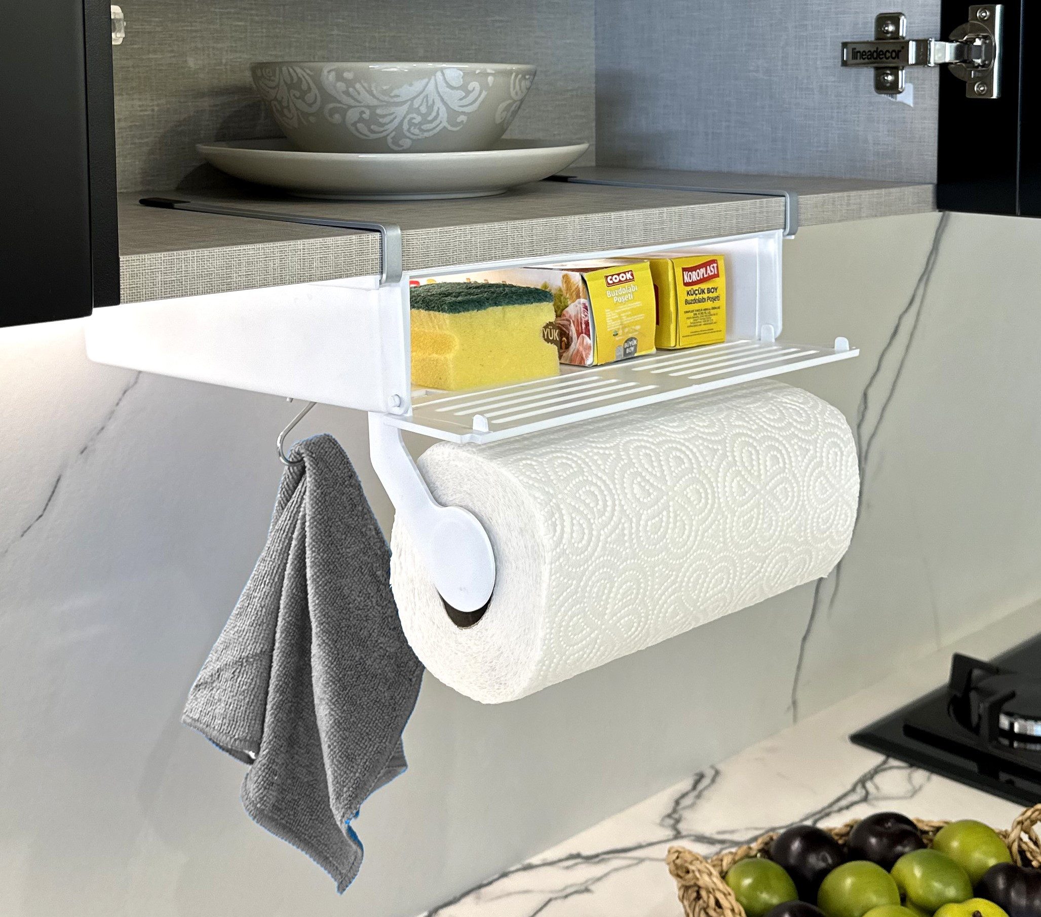 Bischof Küchenrollenhalter, (1-St), Ablage mit Sichtschutz durch Klappe günstig online kaufen